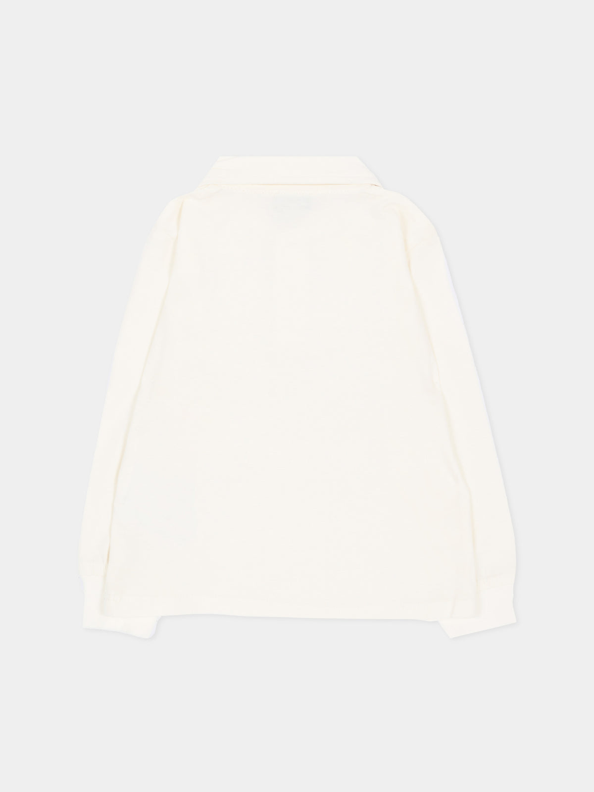 Polo a manica lunga avorio per neonato con ricamo,Trussardi Junior,TIA26018PO OFF-WHITE OFF-WHITE