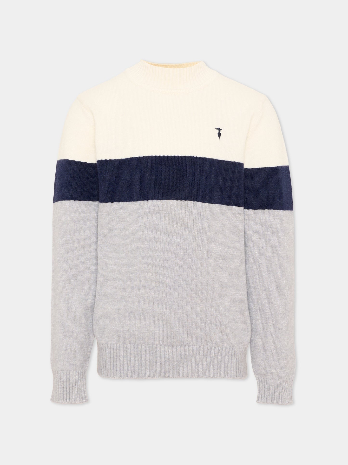 Dolcevita avorio per bambino con logo,Trussardi Junior,TIA26069MA O-WHT/BN/G OFF-WHITE