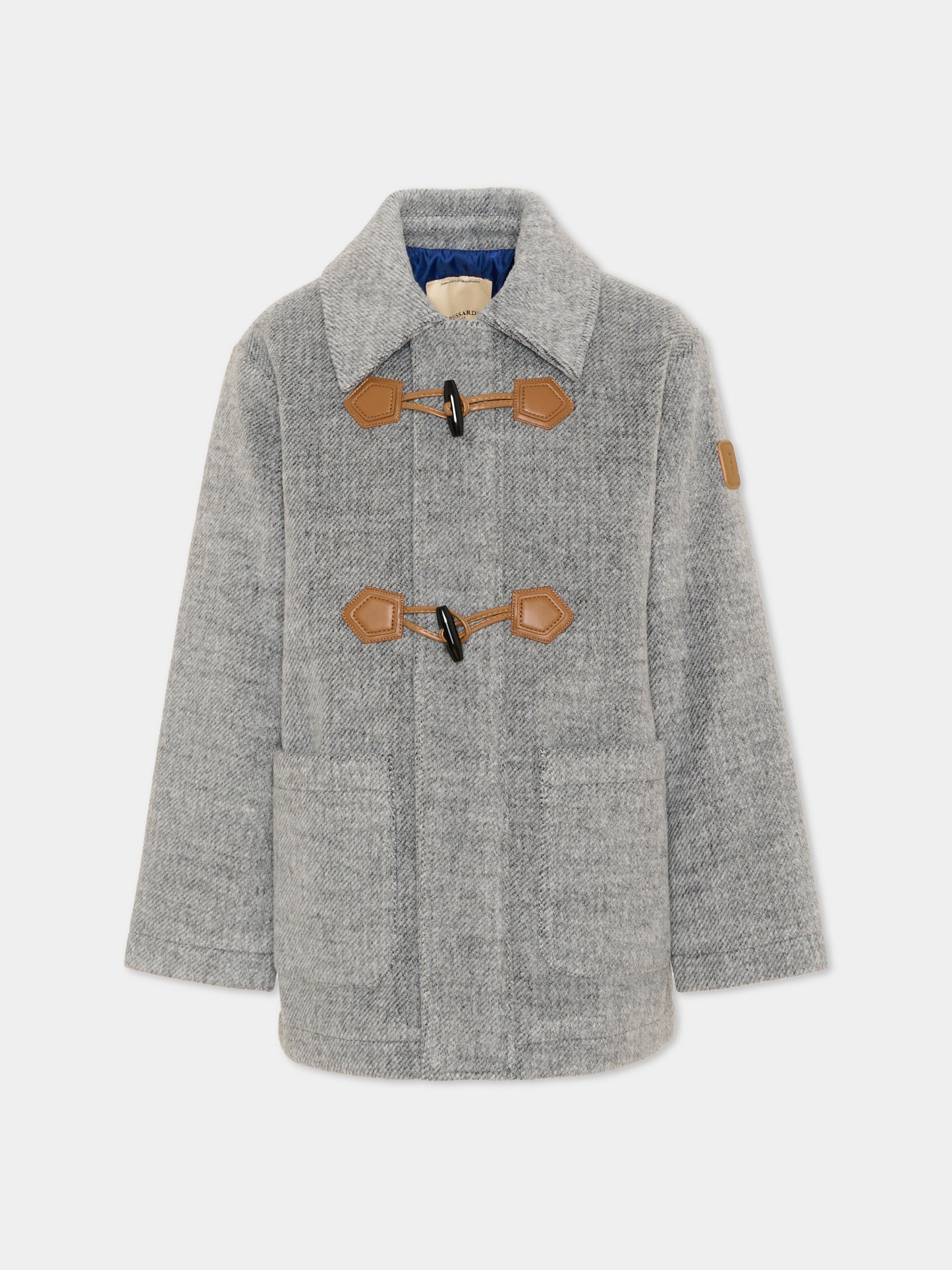 Cappotto grigio per bambino,Trussardi Junior,TIA26047CP GREY_LIG.M GREY LIGHT MELANGE