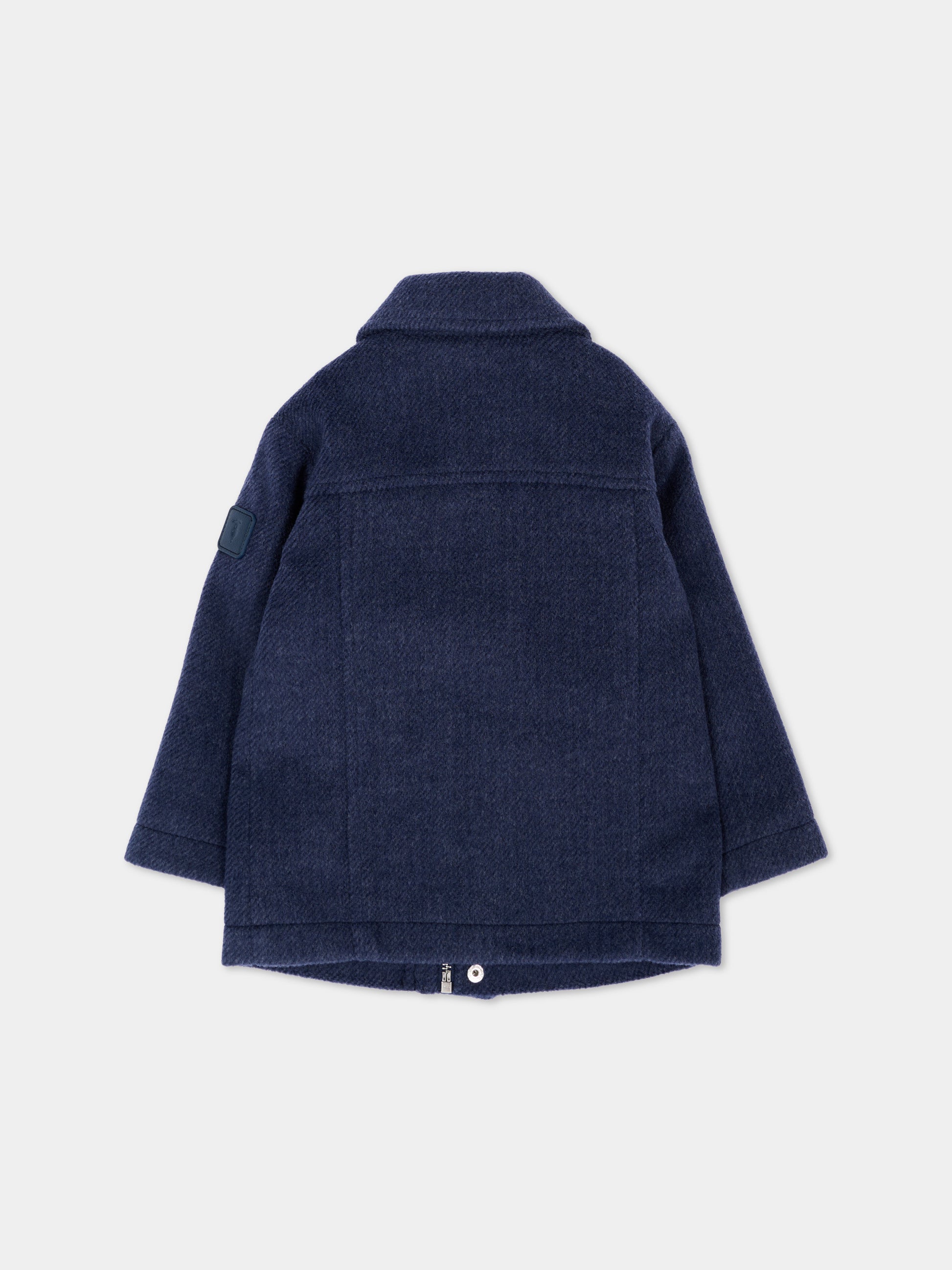 Cappotto blu per neonato,Trussardi Junior,TIA26047CP BLUE_NAVAL BLUE NAVAL
