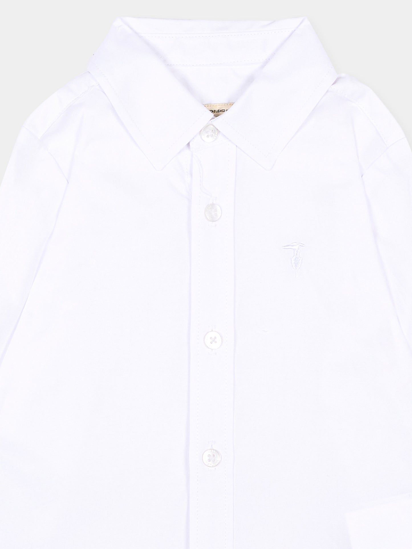 Camicia bianca per neonato con levriero,Trussardi Junior,TIA26016CA WHITE WHITE