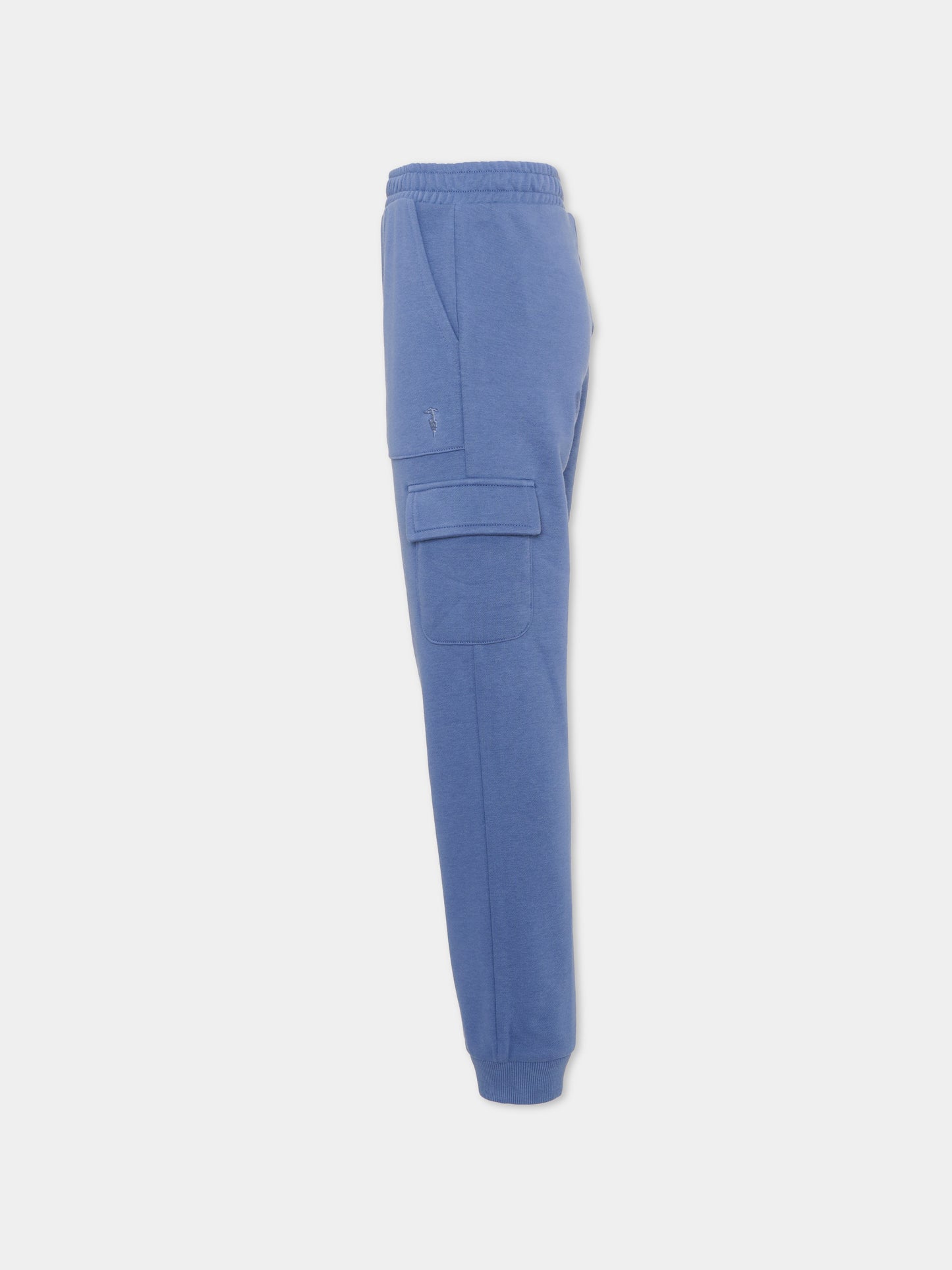 Pantaloni sportivi celeste per bambino con logo,Trussardi Junior,TIA26078PA AVIO AVIO
