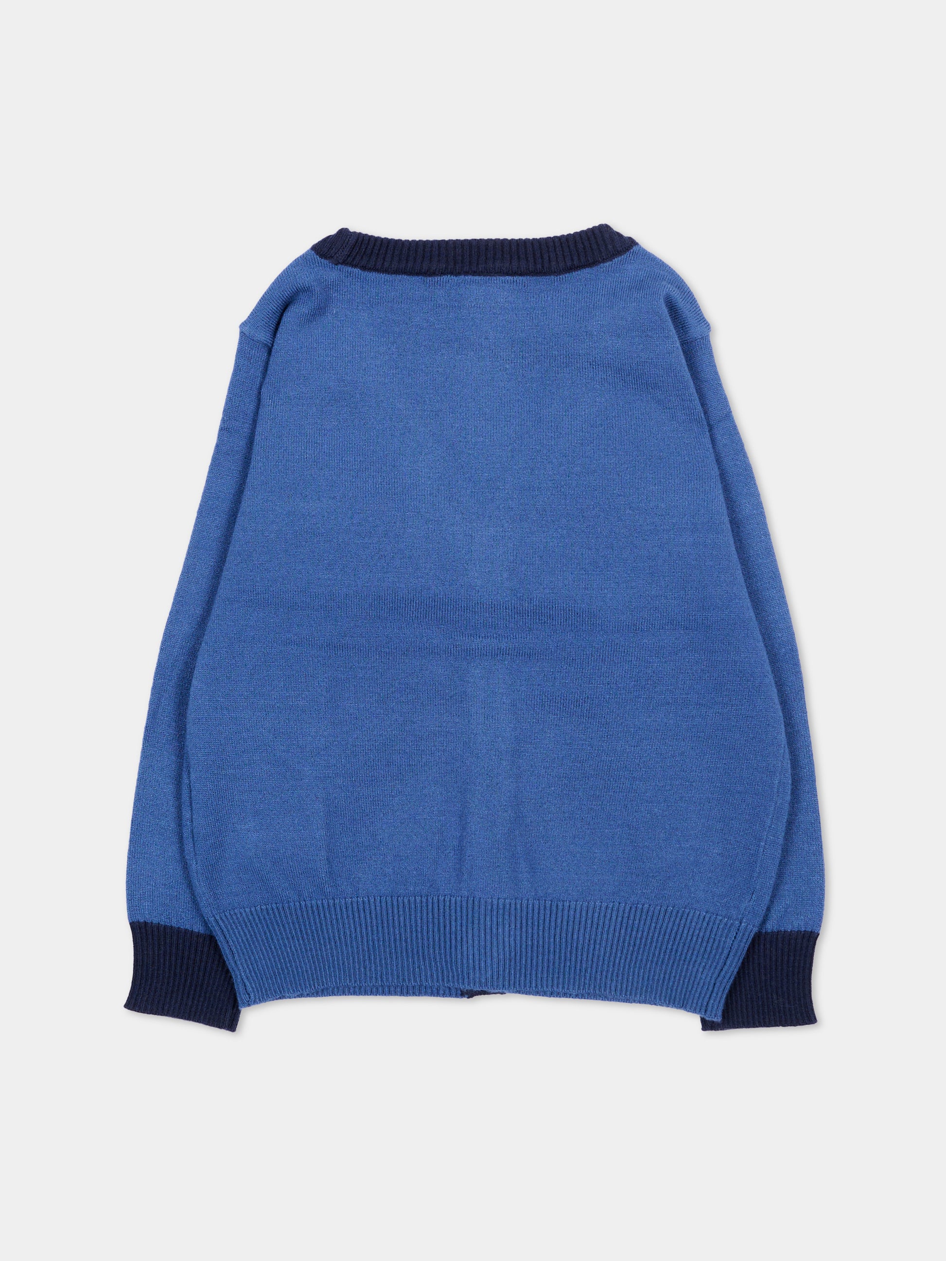 Cardigan blu per neonato con logo,Trussardi Junior,TIA26071CD AVIO/BL.N. AVIO