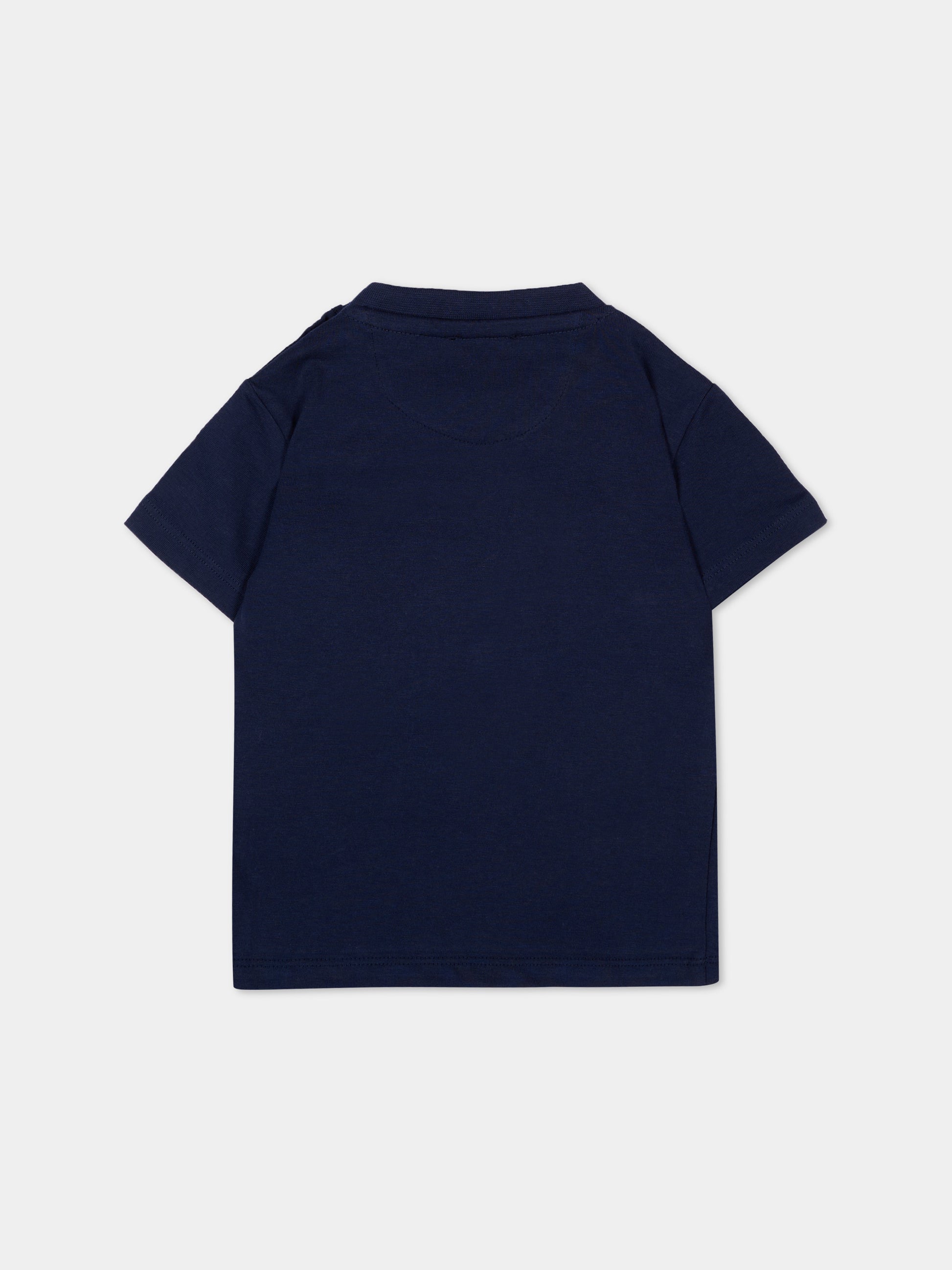 T-Shirt blu per neonato con levrieri,Trussardi Junior,TIA26060TS BLUE_NAVAL BLUE NAVAL