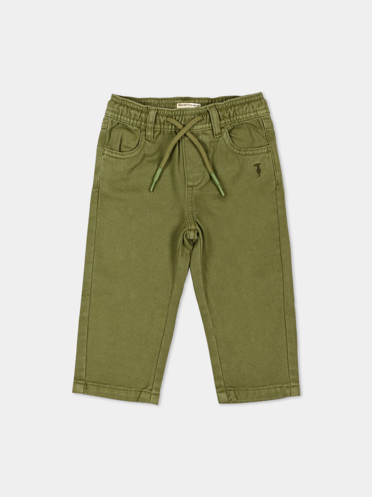Pantalone verde per neonato con coulisse,Trussardi Junior,TIA26109PA CYPRESS CYPRESS