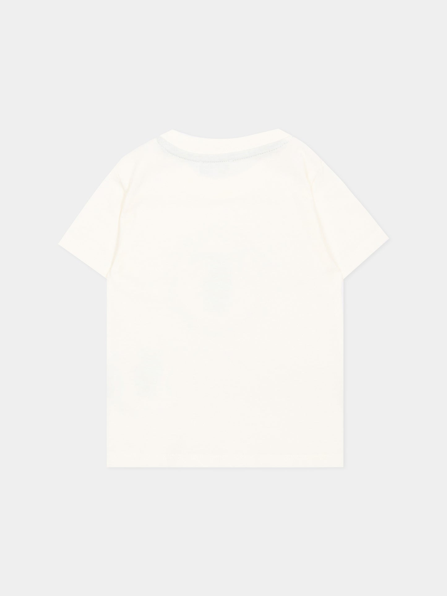 T-shirt avorio per neonato con logo,Trussardi Junior,TIA26108TS OFF-WHITE OFF-WHITE