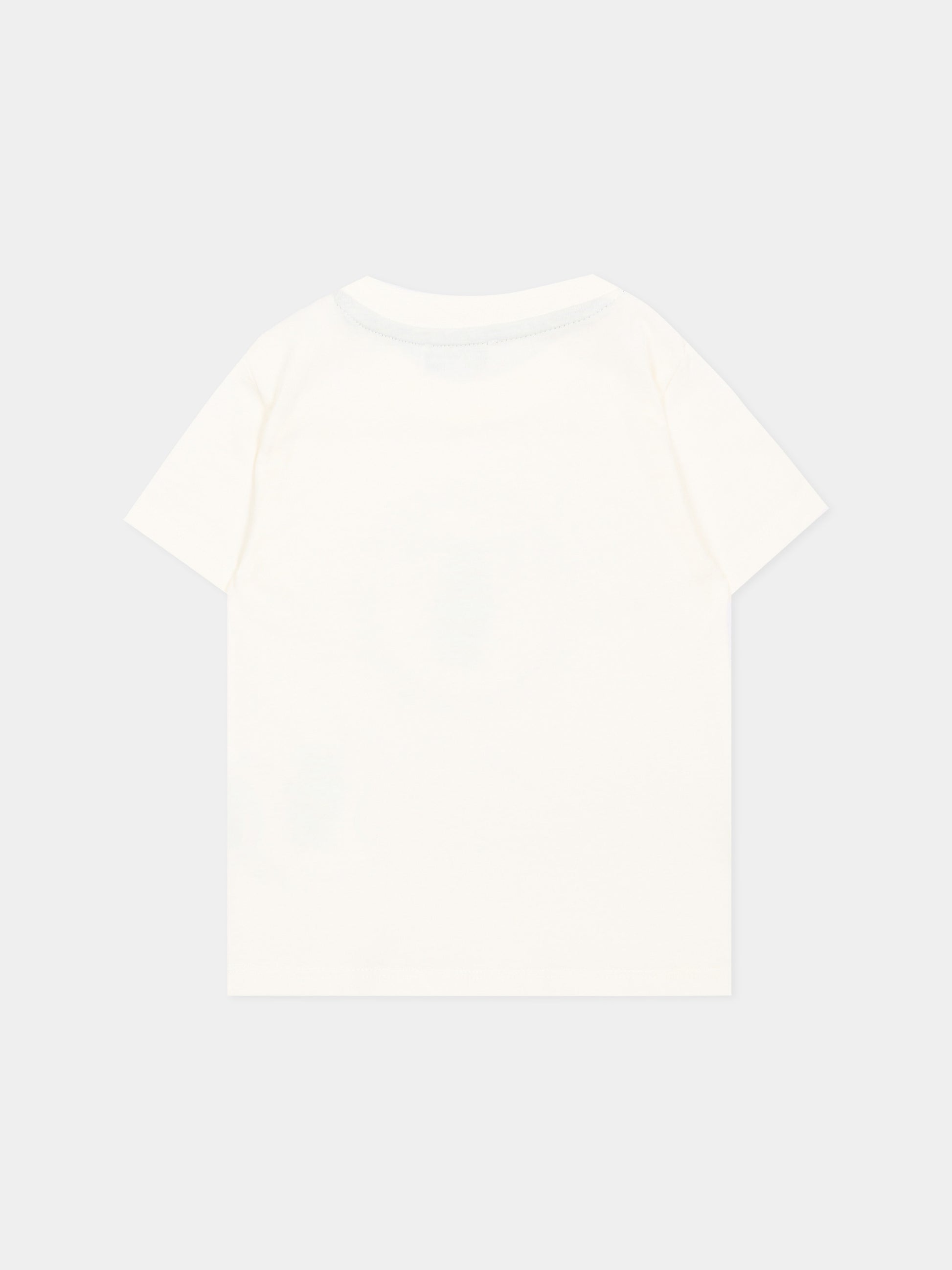 T-shirt avorio per neonato con logo,Trussardi Junior,TIA26108TS OFF-WHITE OFF-WHITE