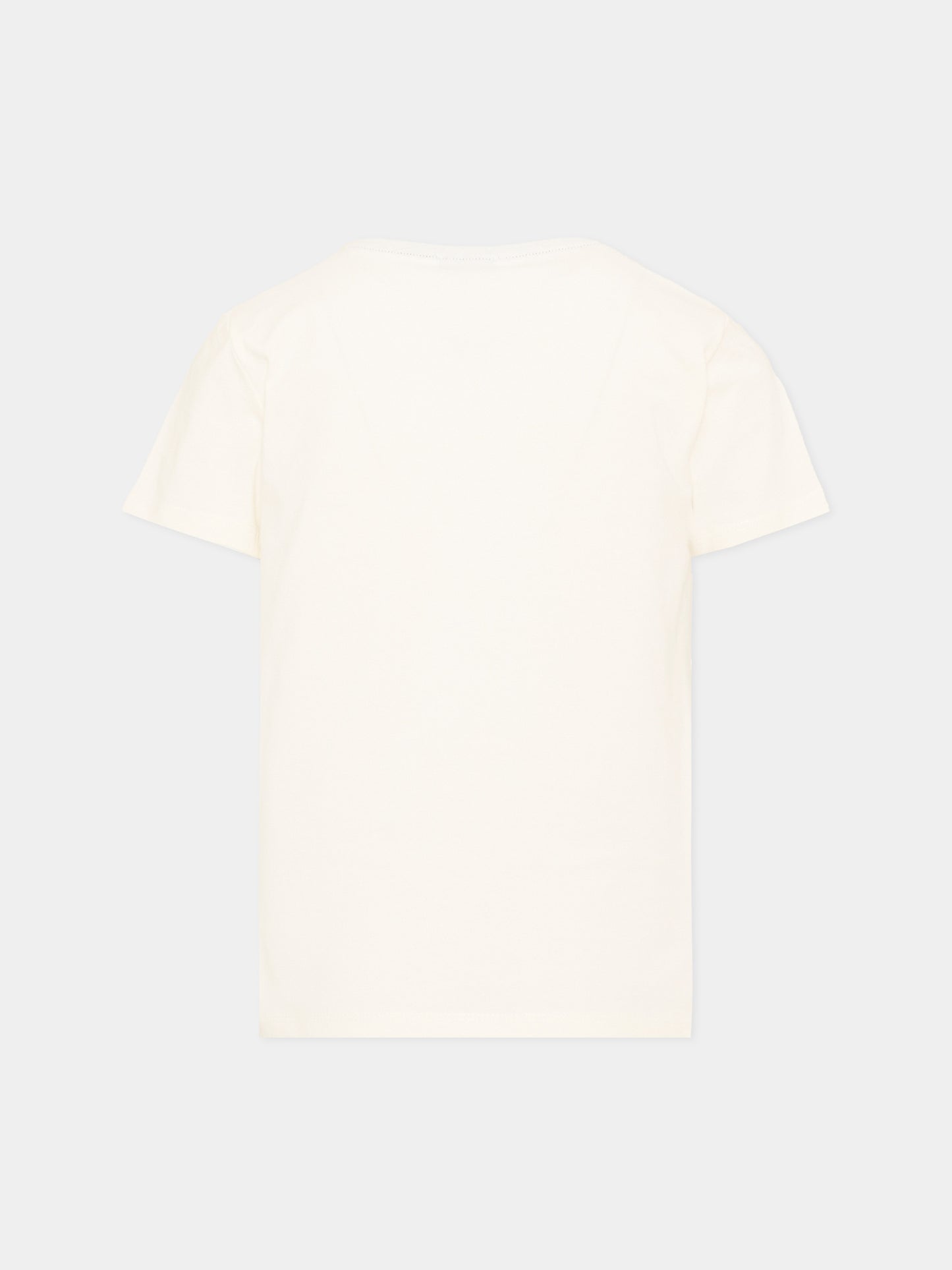 T-shirt avorio per bambino con logo,Trussardi Junior,TIA26108TS OFF-WHITE OFF-WHITE