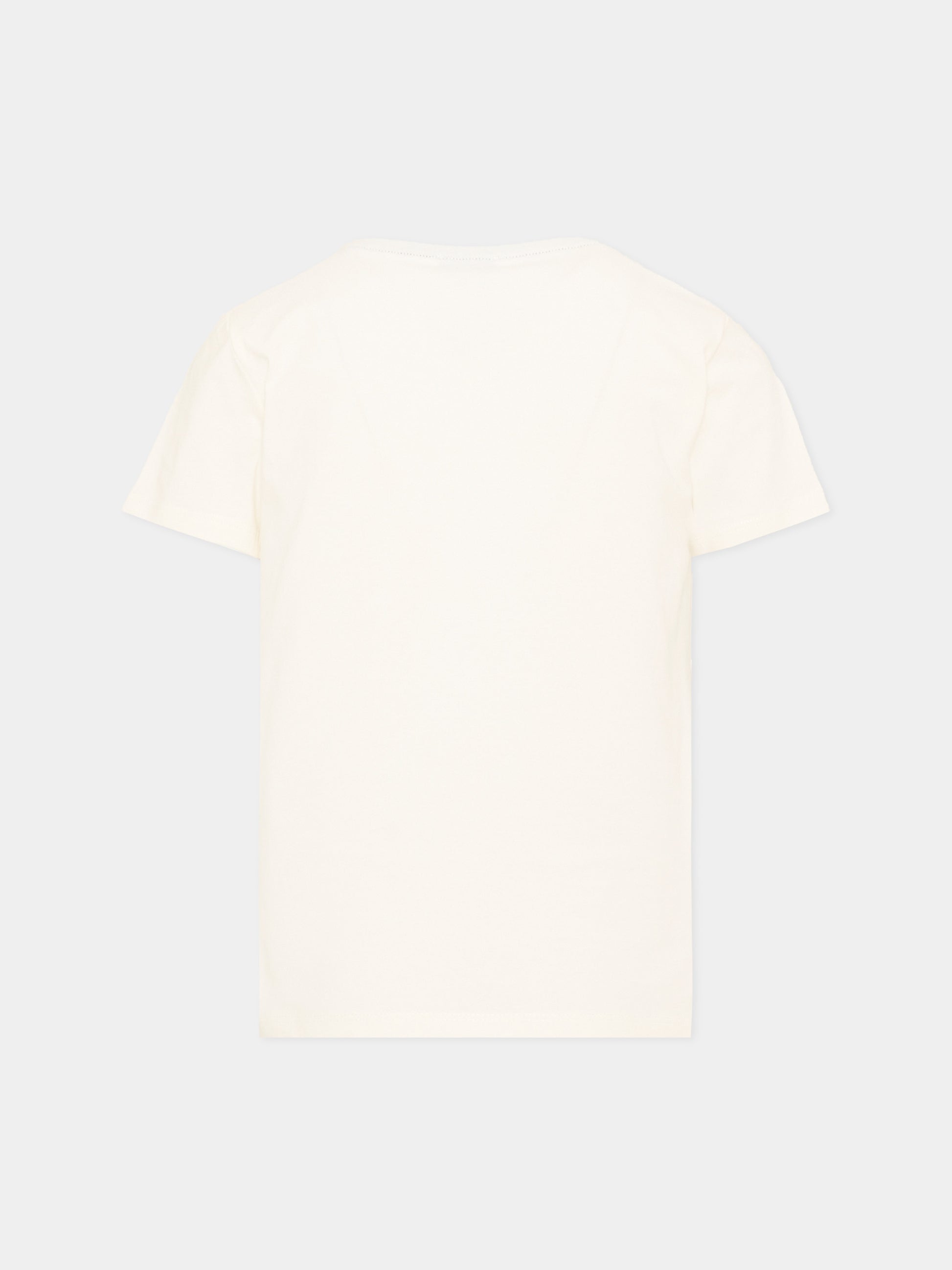 T-shirt avorio per bambino con logo,Trussardi Junior,TIA26108TS OFF-WHITE OFF-WHITE