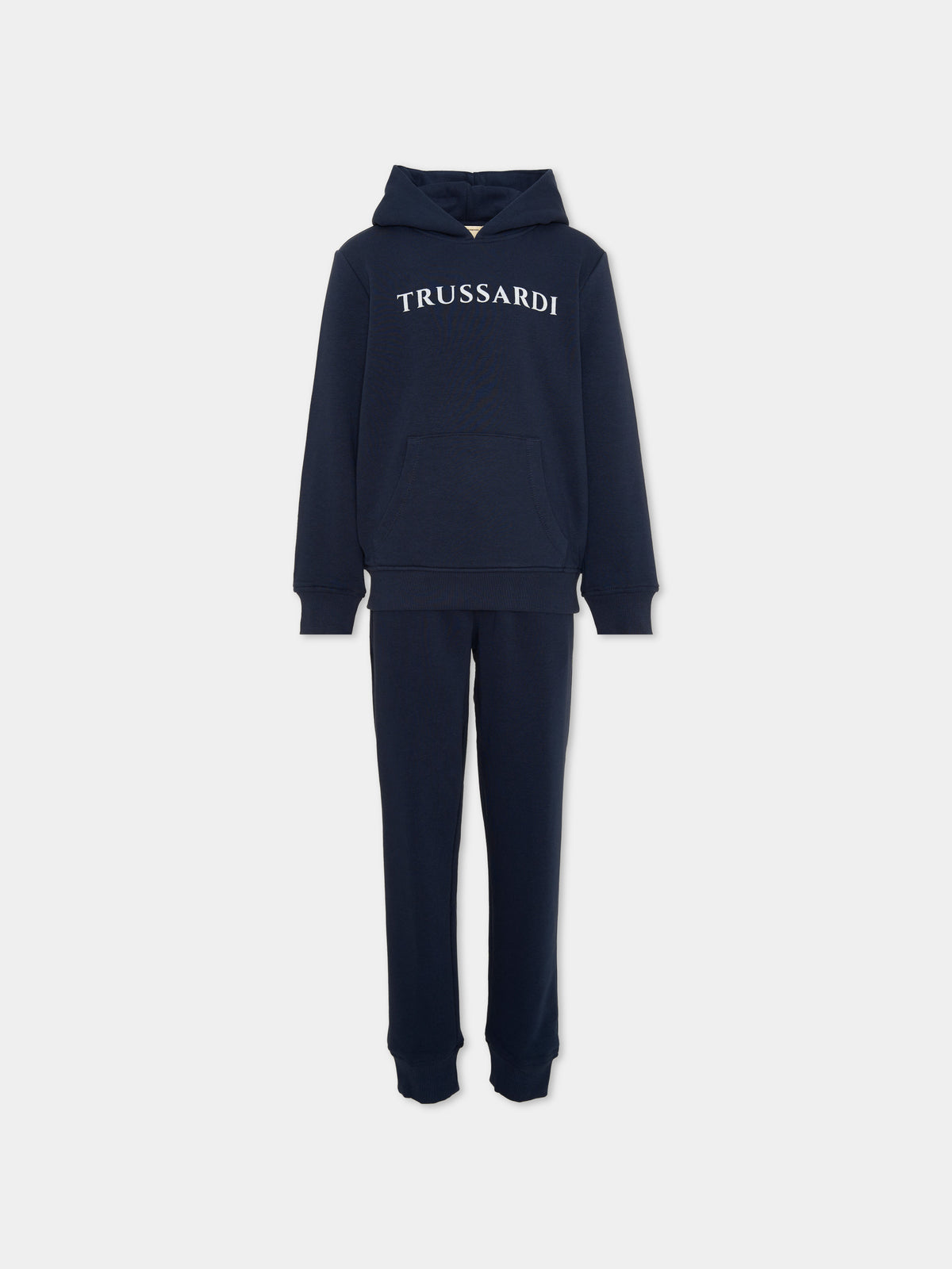 Completo sportivo lungo blu per bambino,Trussardi Junior,TBA26069CF BLUE_N/B.N BLUE NAVAL