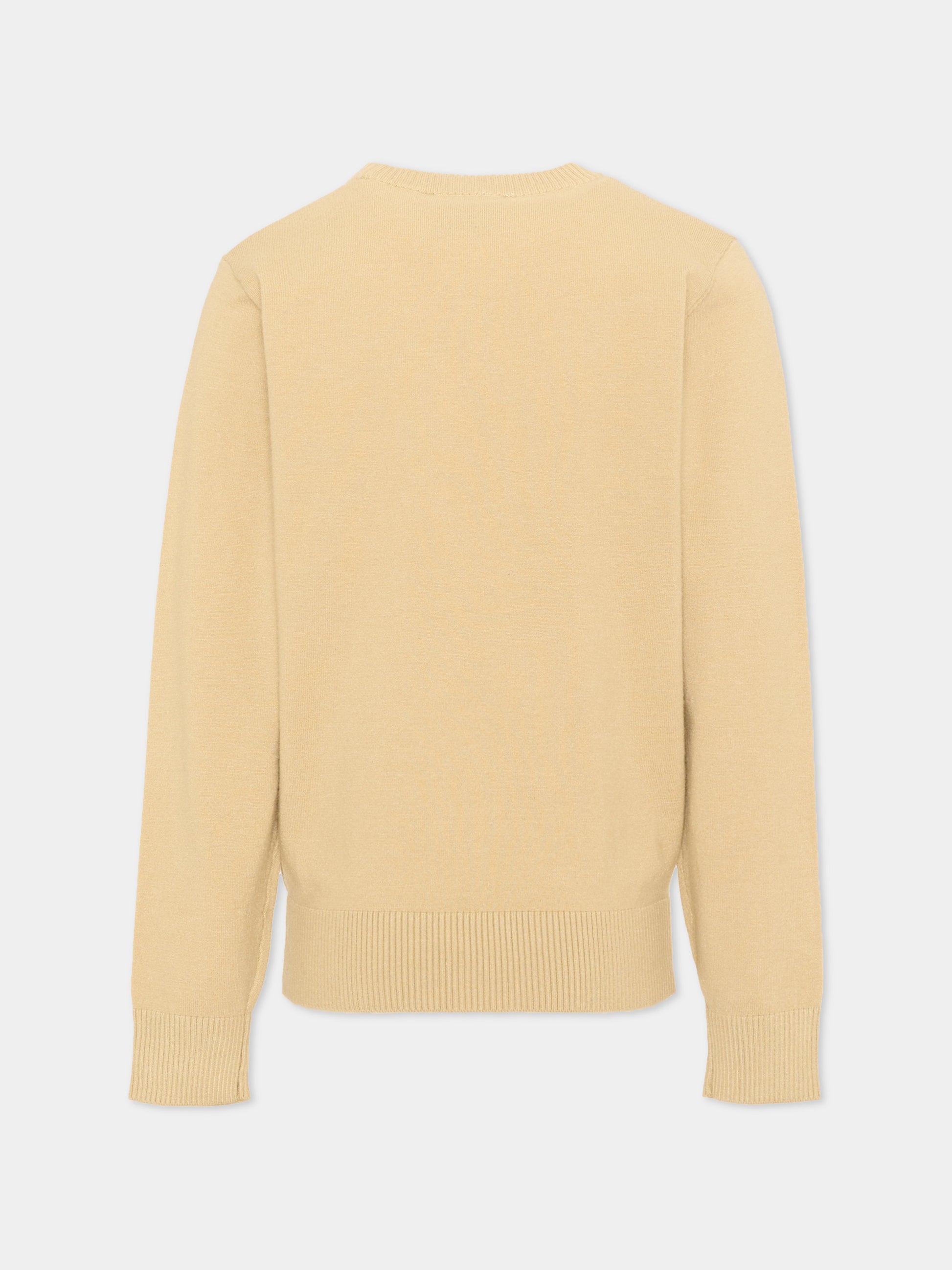 Maglione beige per bambino con logo,Trussardi Junior,TBA26021MA KHAKI KHAKI