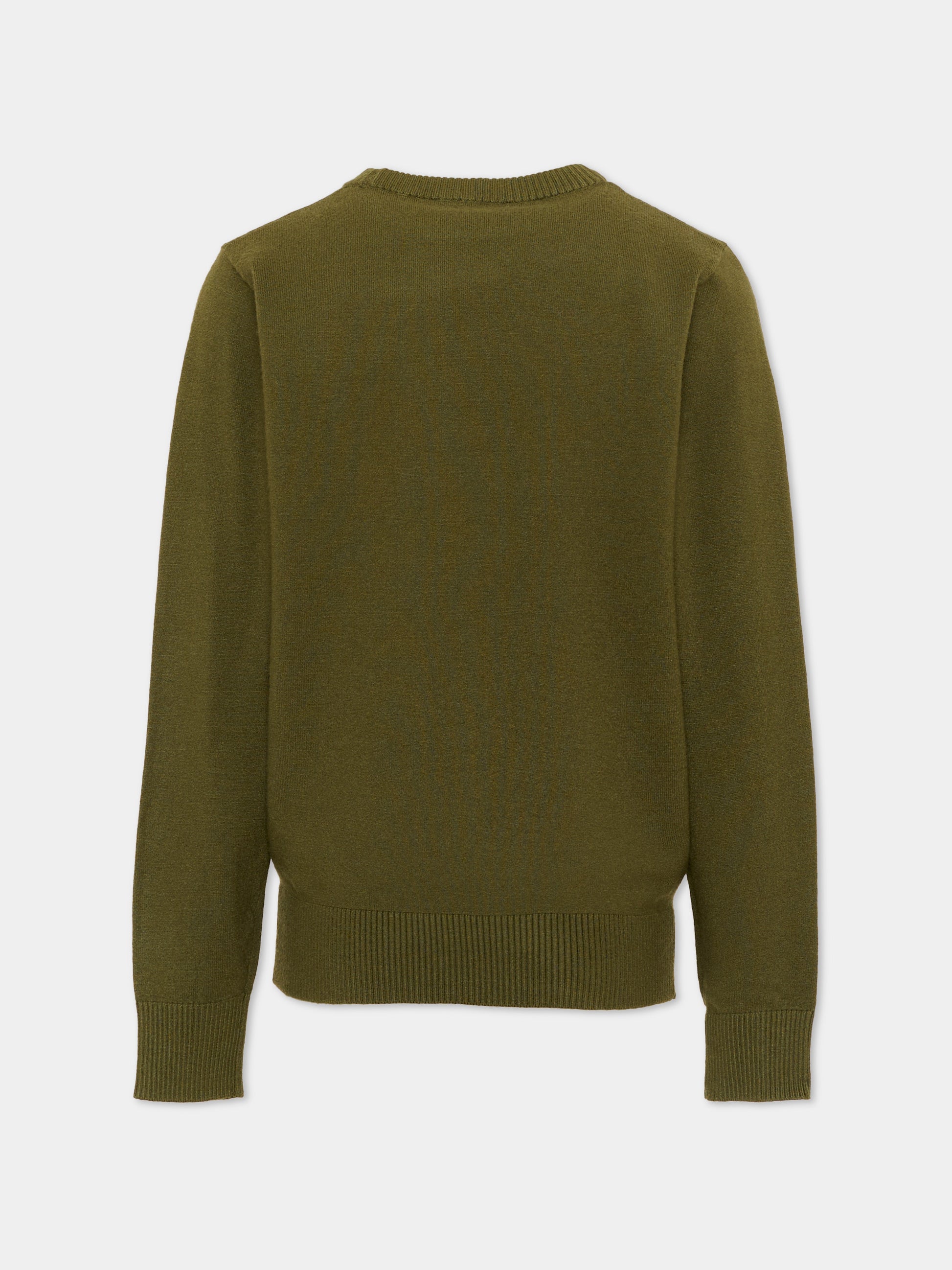 Maglione verde per bambino con logo,Trussardi Junior,TBA26021MA CYPRESS CYPRESS