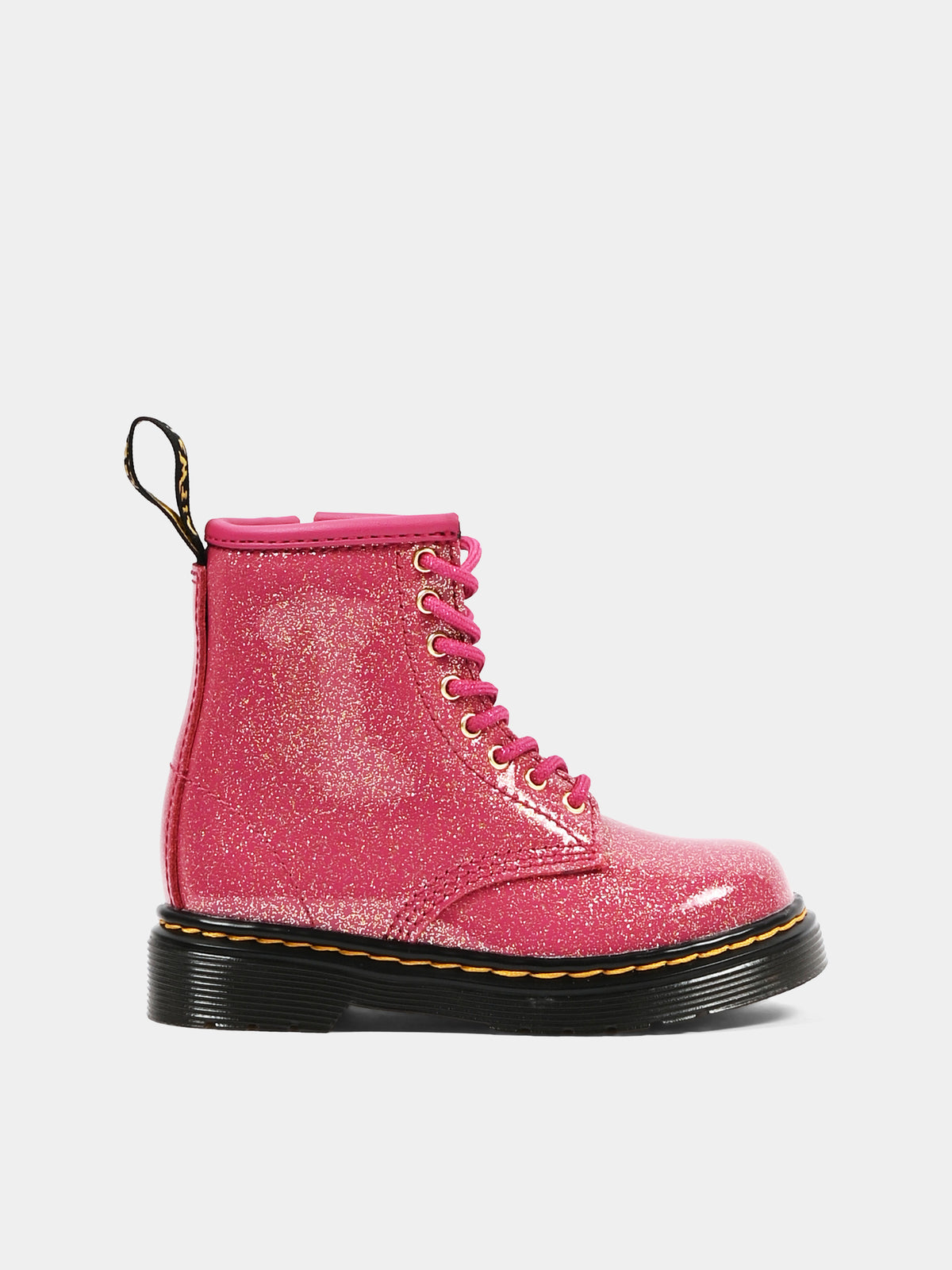 Anfibi fucsia 1460 glitter per bambina,Dr. Martens,1460 T 41435650 FUCHSIA NEBULA GLITTER