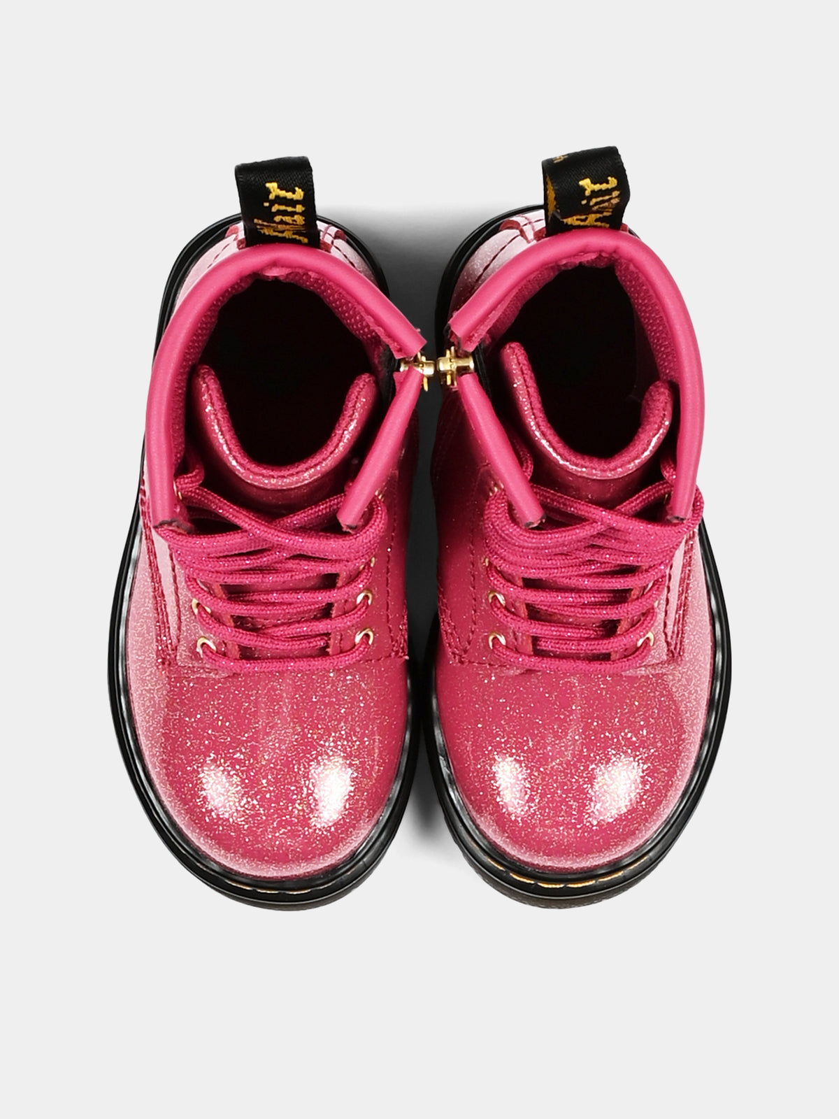Anfibi fucsia 1460 glitter per bambina,Dr. Martens,1460 T 41435650 FUCHSIA NEBULA GLITTER