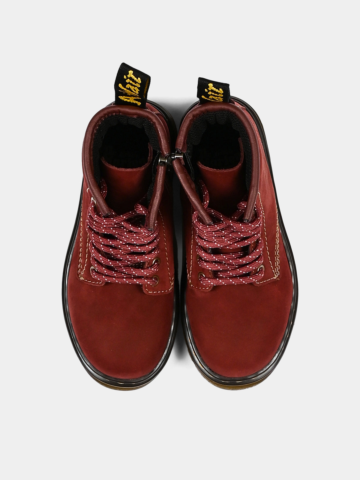 Anfibi rossi 1460 per bambini,Dr. Martens,1460 J 43431600 CHERRY RED MILLED NUBUCK WP