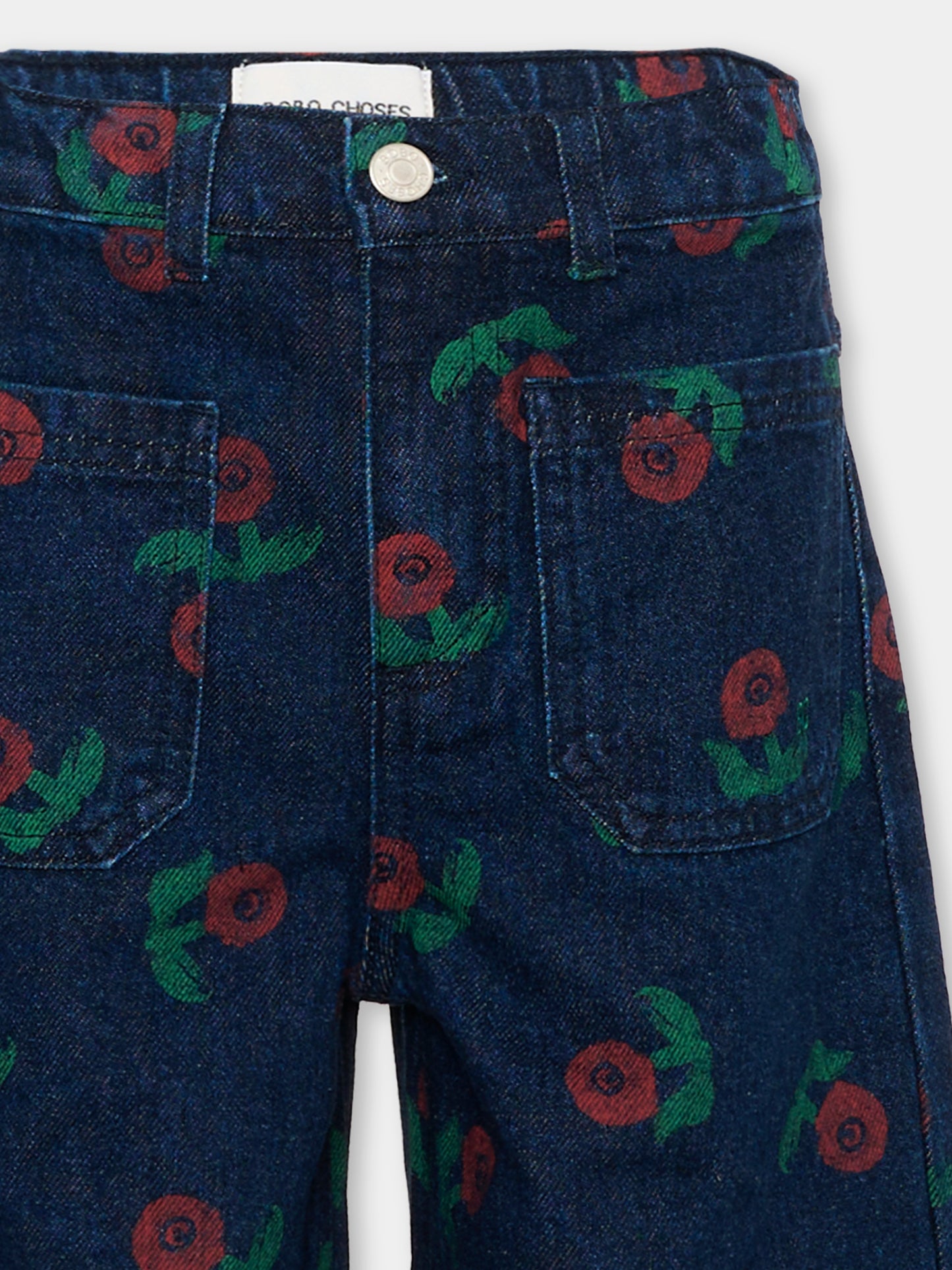 Jeans denim per bambina con stampa,Bobo Choses,B226AC070