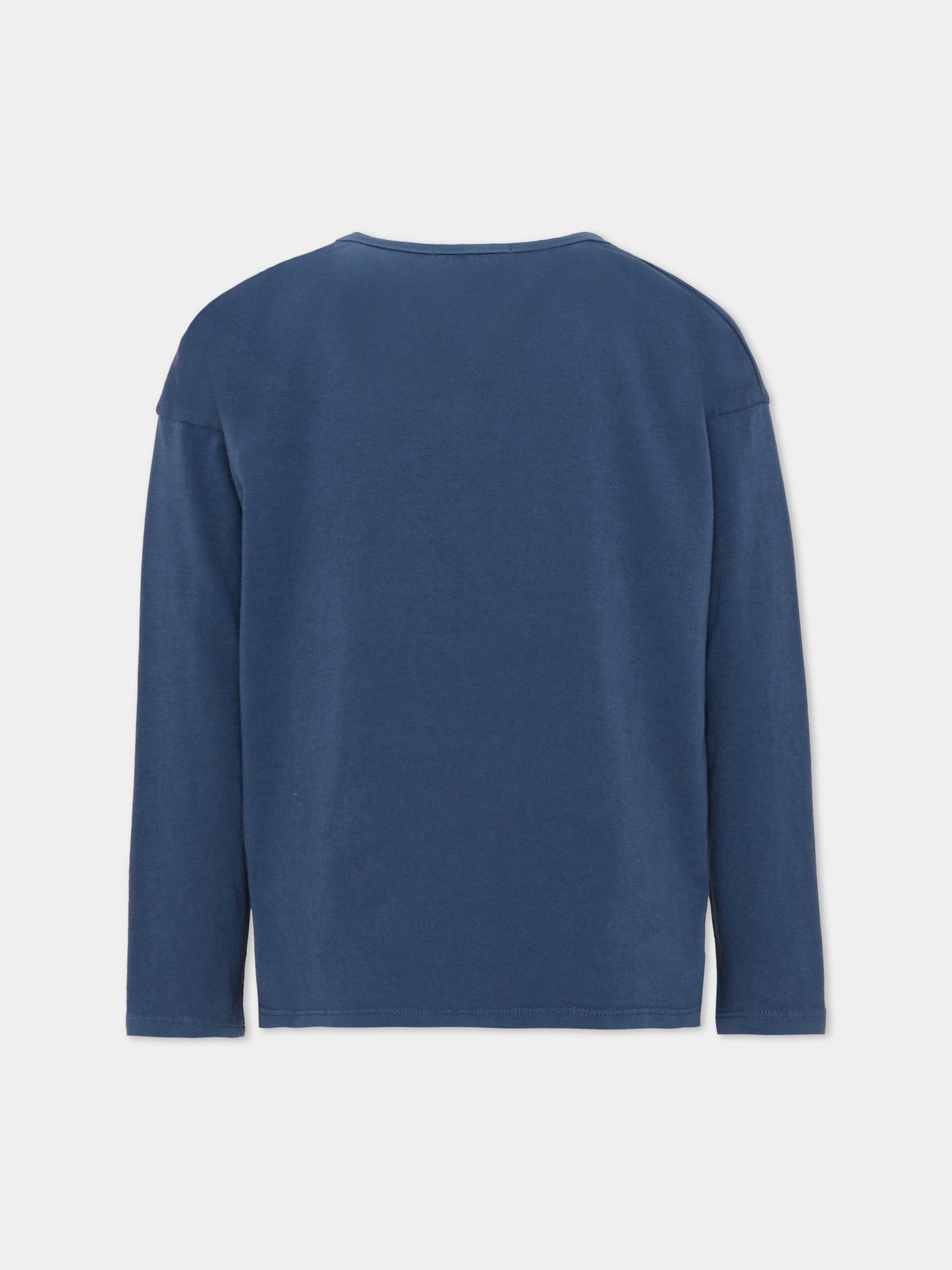 T-shirt a manica lunga blu stampata per bambino,Bobo Choses,B226AC013