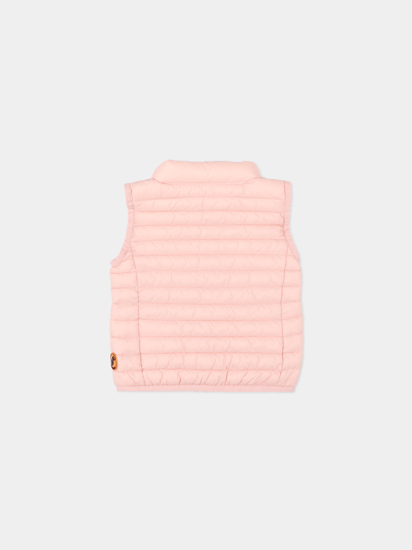 Gilet rosa per neonata con logo,Save The Duck Kids,I81480X GIGA20 80007