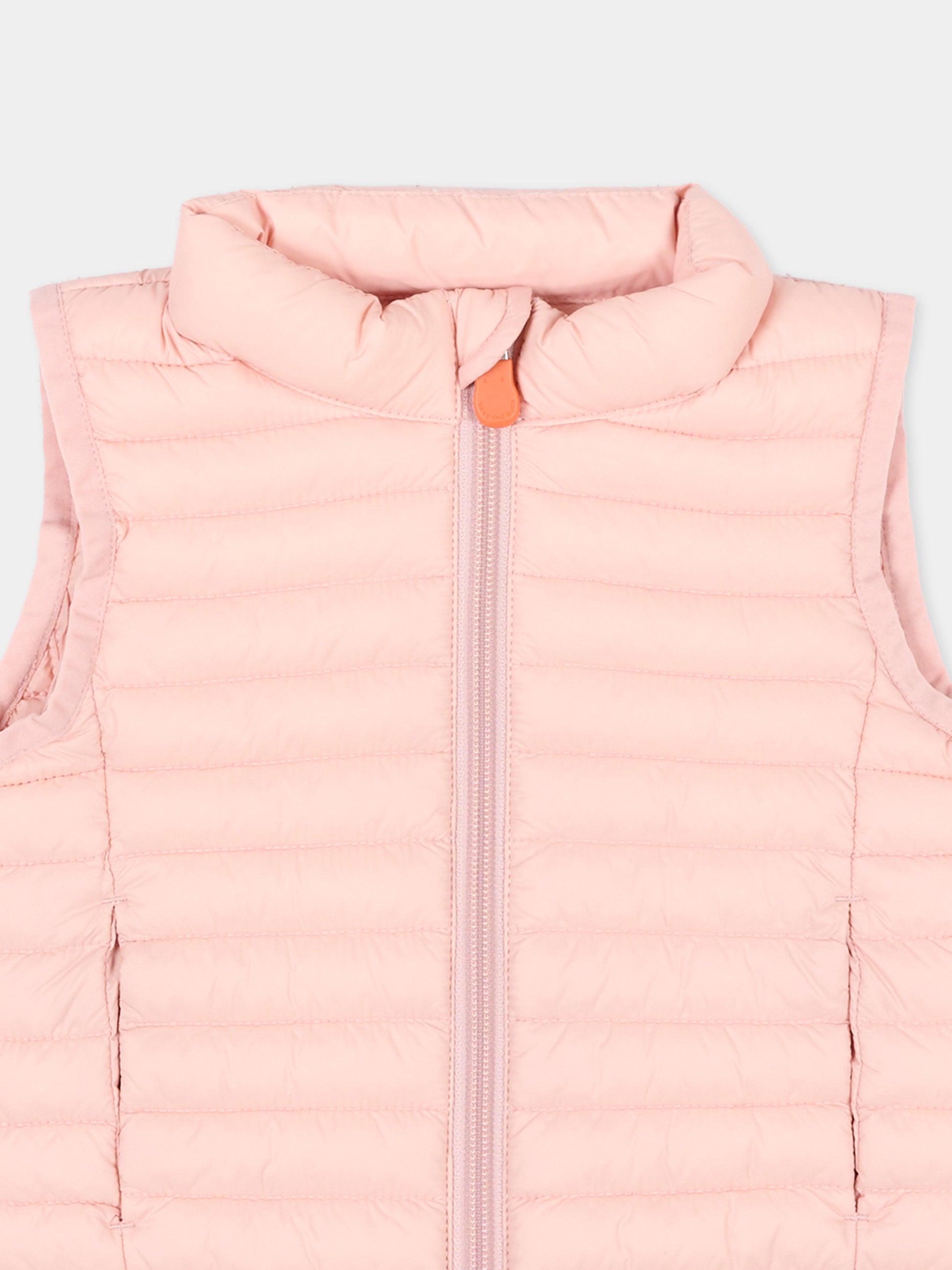 Gilet rosa per neonata con logo,Save The Duck Kids,I81480X GIGA20 80007