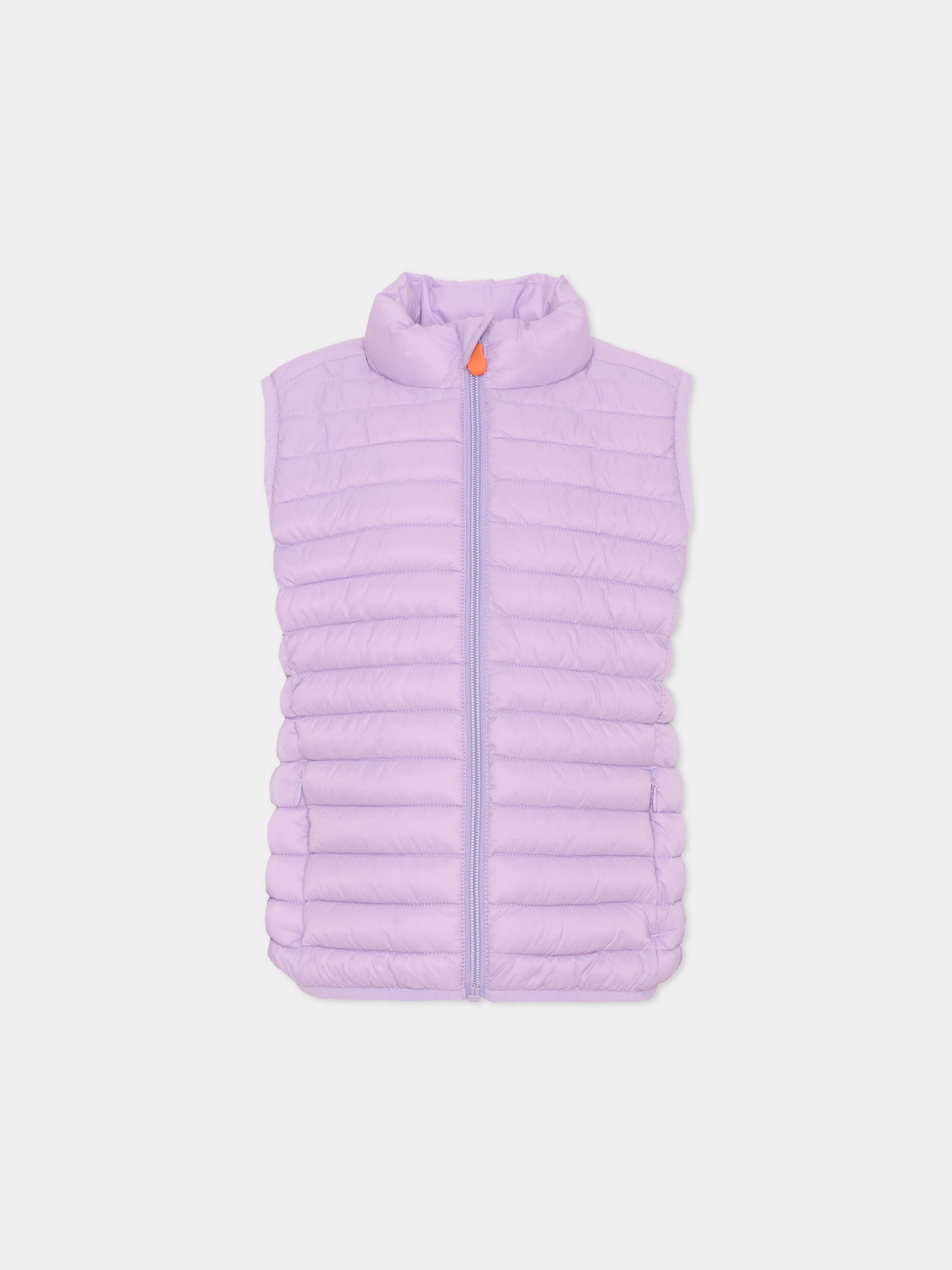 Gilet viola per bambina trapuntato,Save The Duck Kids,J82430X GIGA20 80042