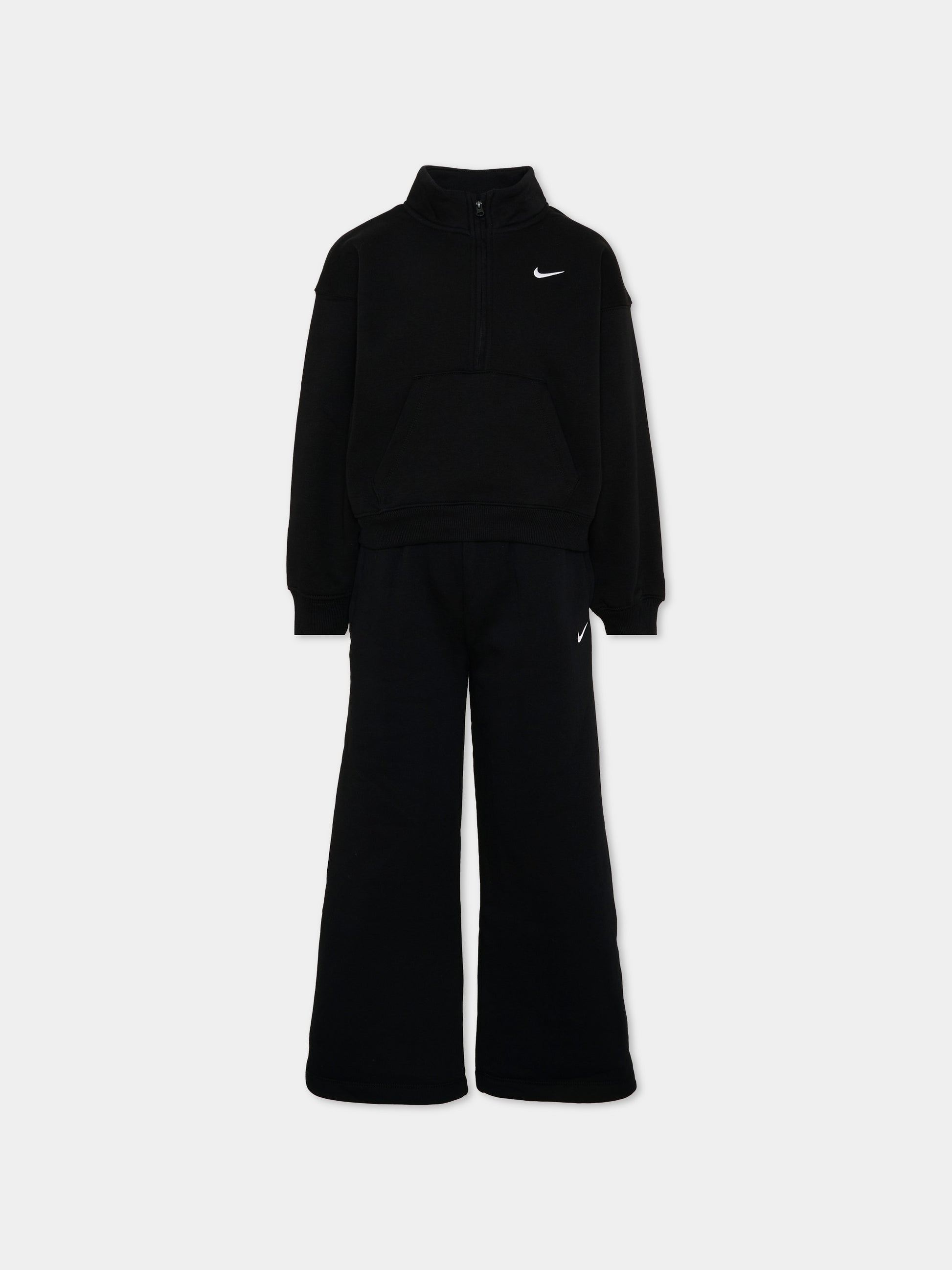Completo sportivo nero per bambini con logo,Nike,36P242 023