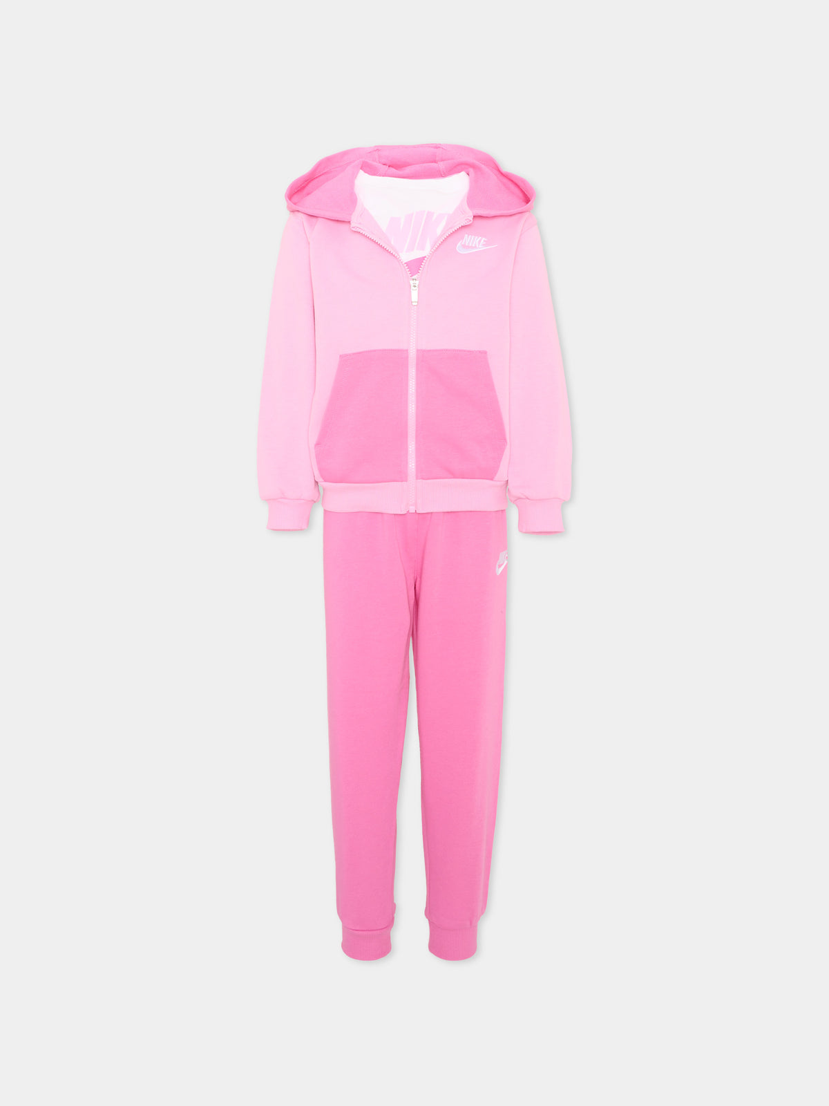 Completo sportivo lungo rosa per bambina,Nike,36P282 AFN