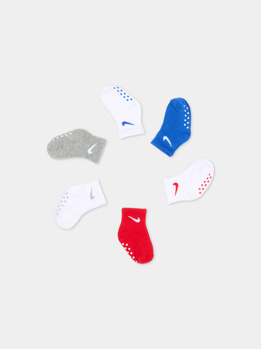 Calza Spugna multicolor per neonato con logo,Nike,NN0570 U89