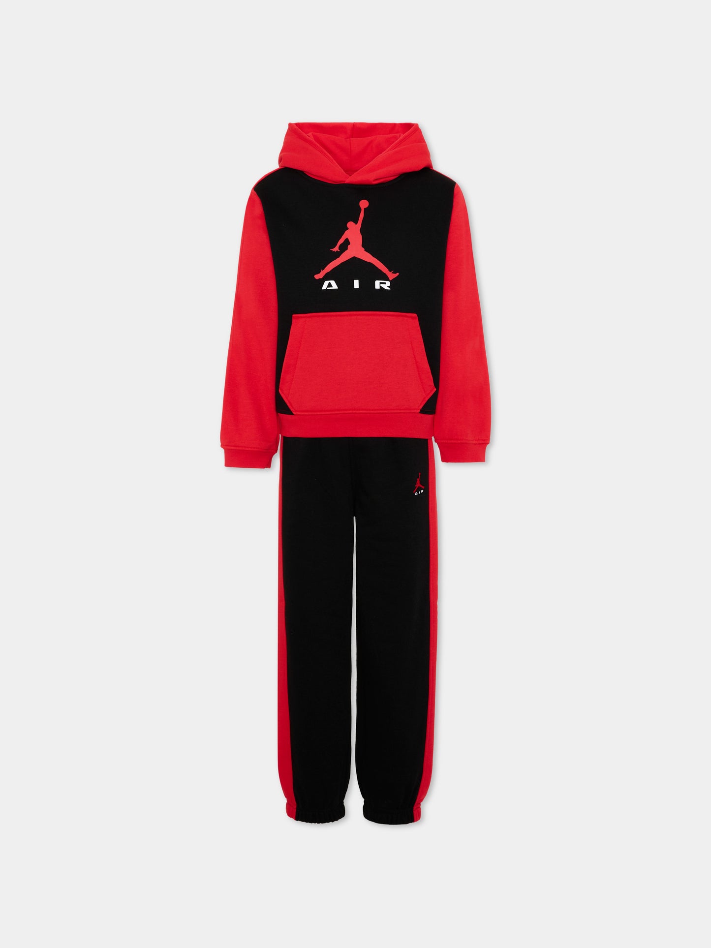 Completo sportivo rosso per bambino con logo,Jordan,85G184 R0P