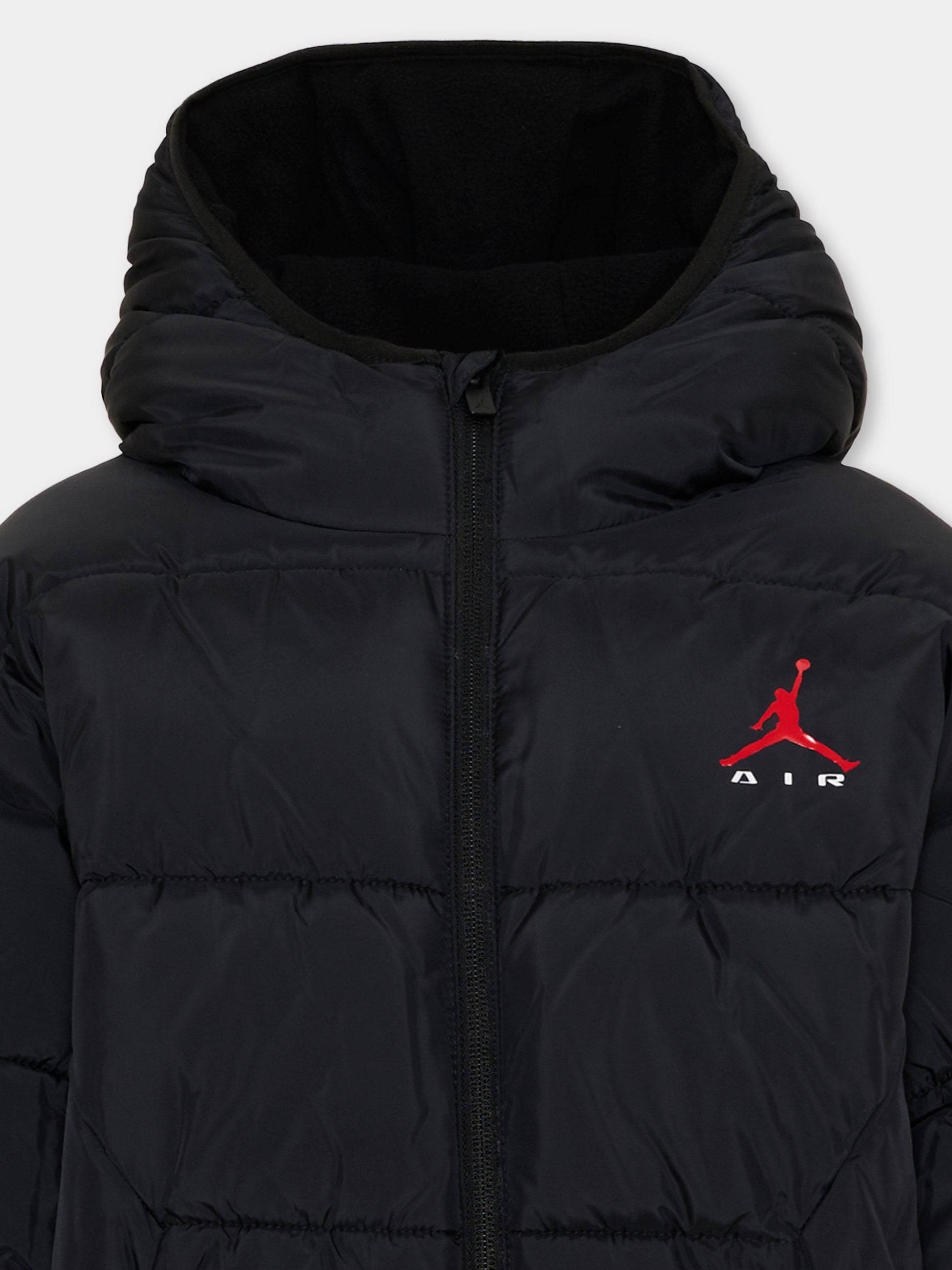 Piumino nero per bambino con logo,Jordan,95G036 023