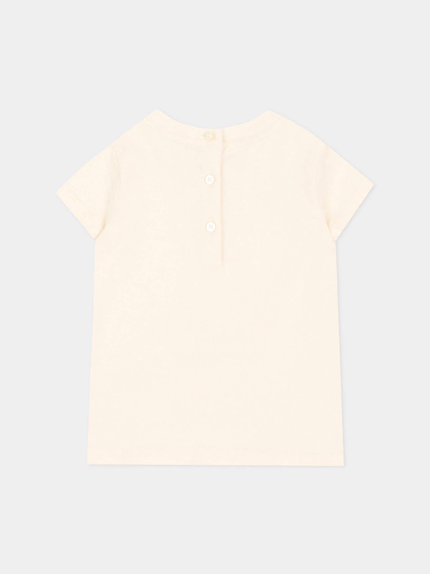 T-shirt avorio per neonata con Polo Bear,Ralph Lauren Kids,B26296001