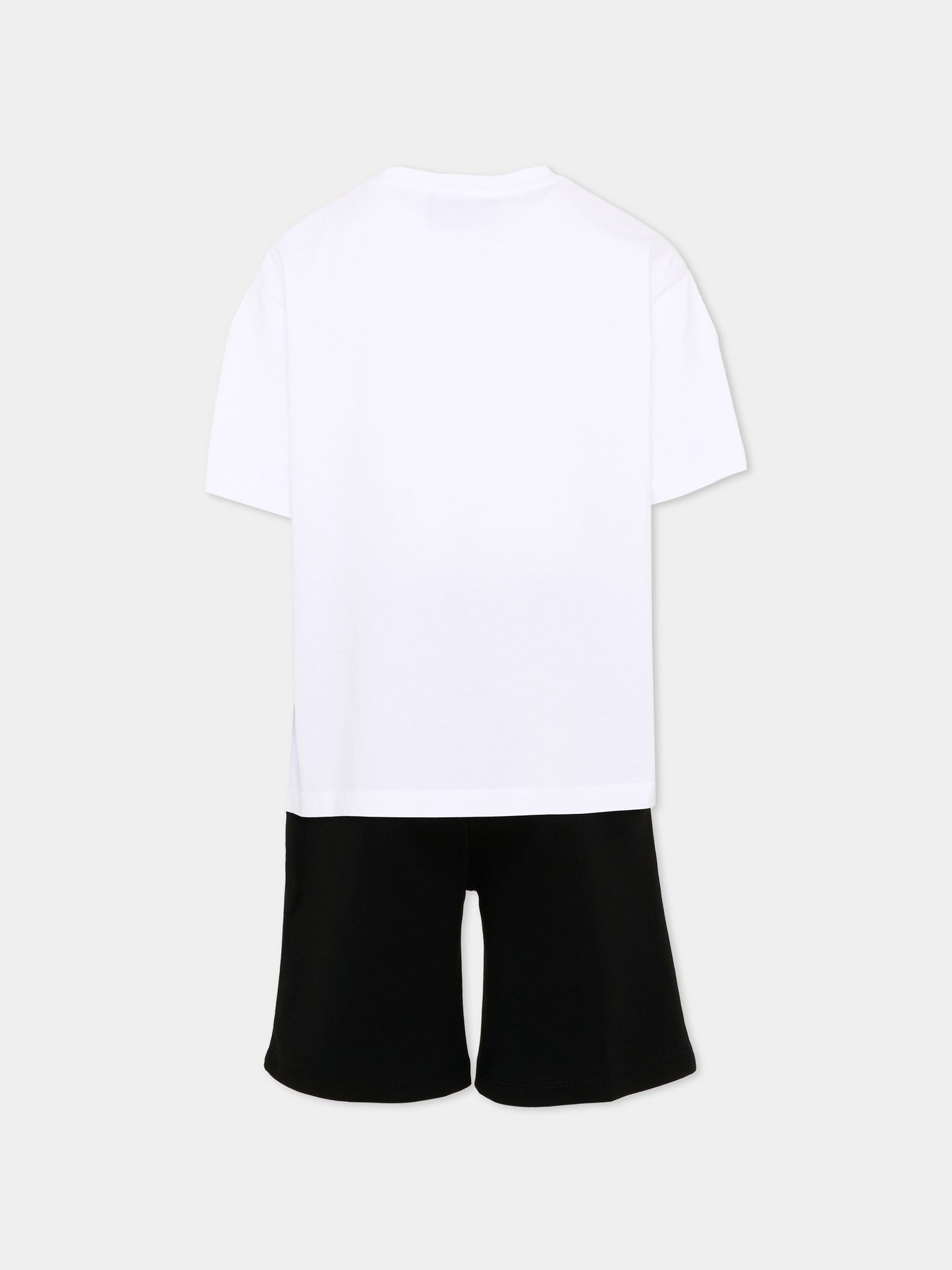Completo sportivo bianco per bambino con logo,Richmond,RBP26019CJ WHITE/BLK