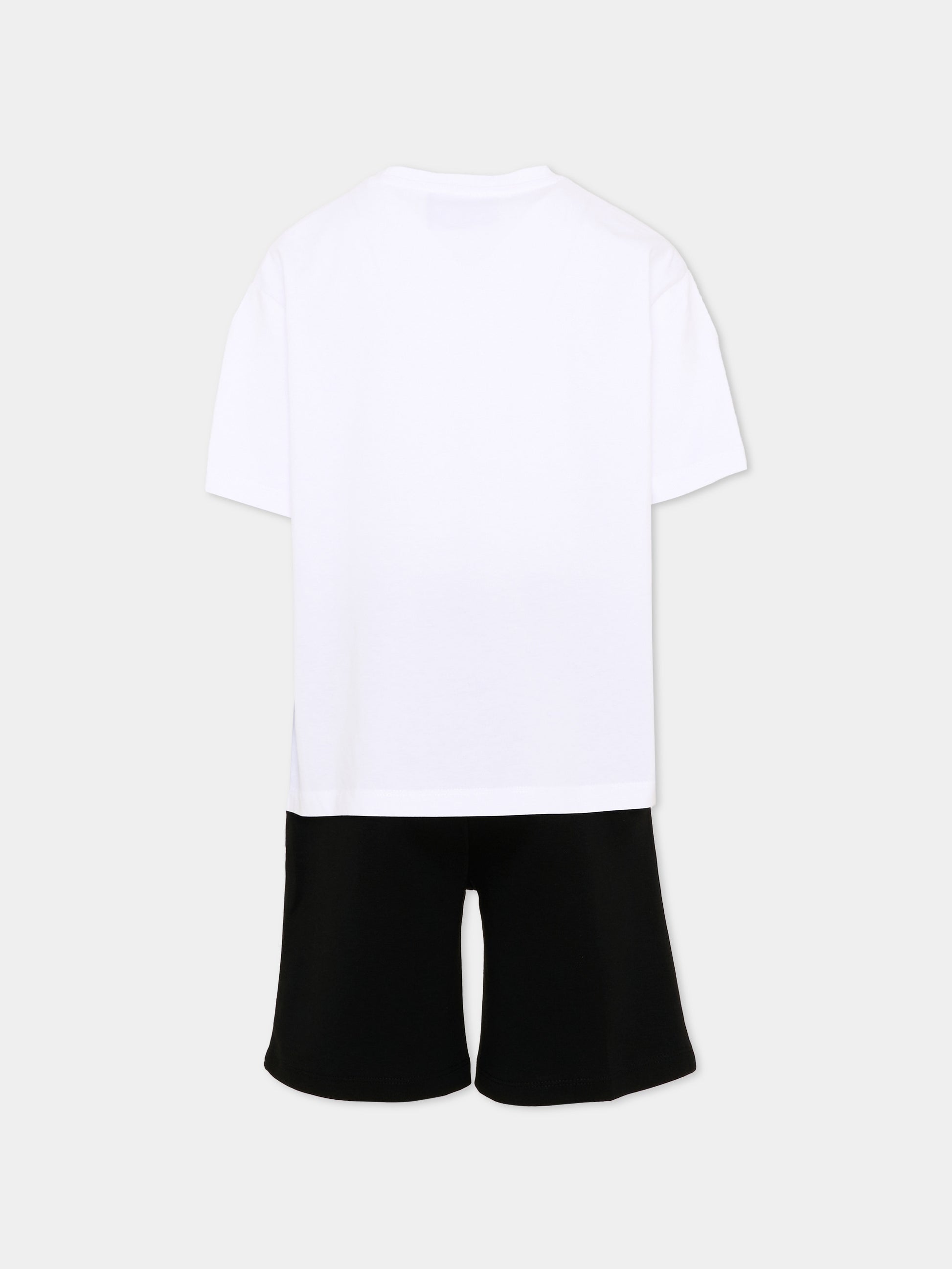 Completo sportivo bianco per bambino con logo,Richmond,RBP26019CJ WHITE/BLK