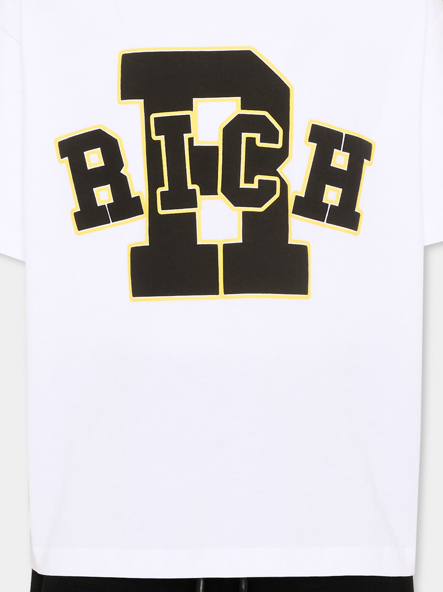 Completo sportivo bianco per bambino con logo,Richmond,RBP26019CJ WHITE/BLK