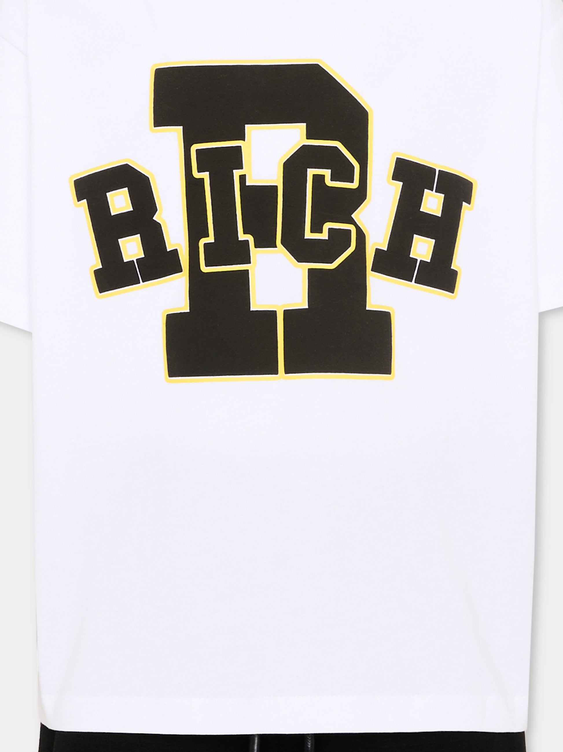 Completo sportivo bianco per bambino con logo,Richmond,RBP26019CJ WHITE/BLK
