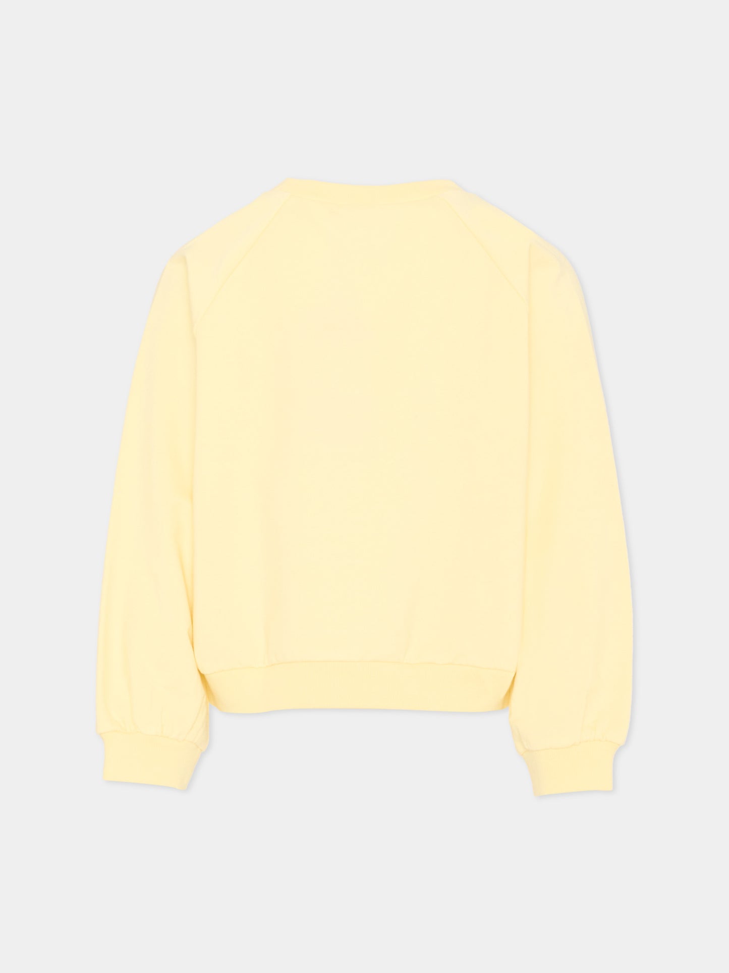 Felpa gialla per bambina con cuori,Billieblush,U20880 531