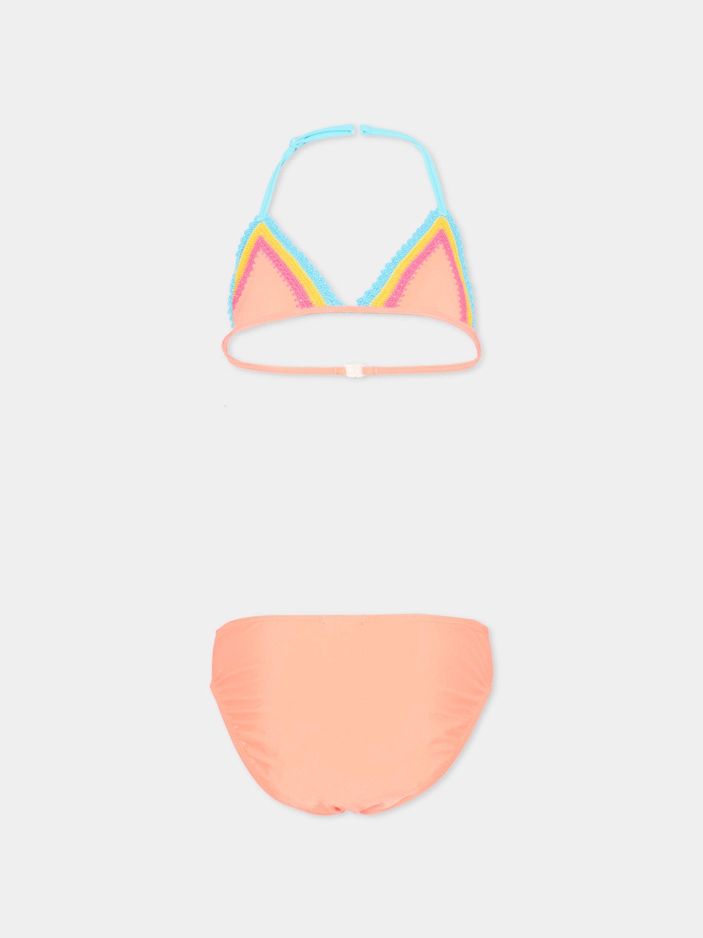 Slip e bikini arancione per bambina,Billieblush,U20919 41K