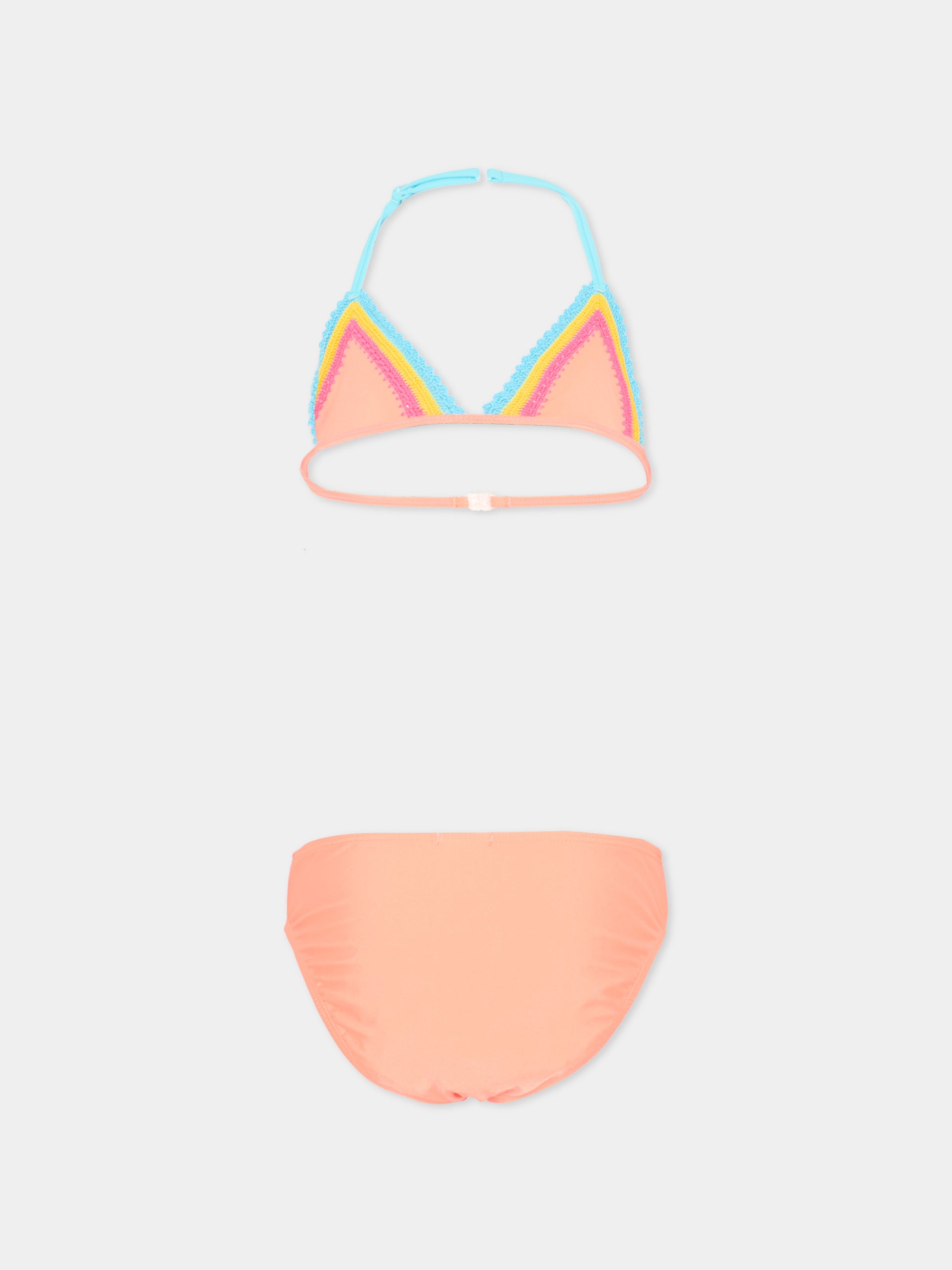 Slip e bikini arancione per bambina,Billieblush,U20919 41K