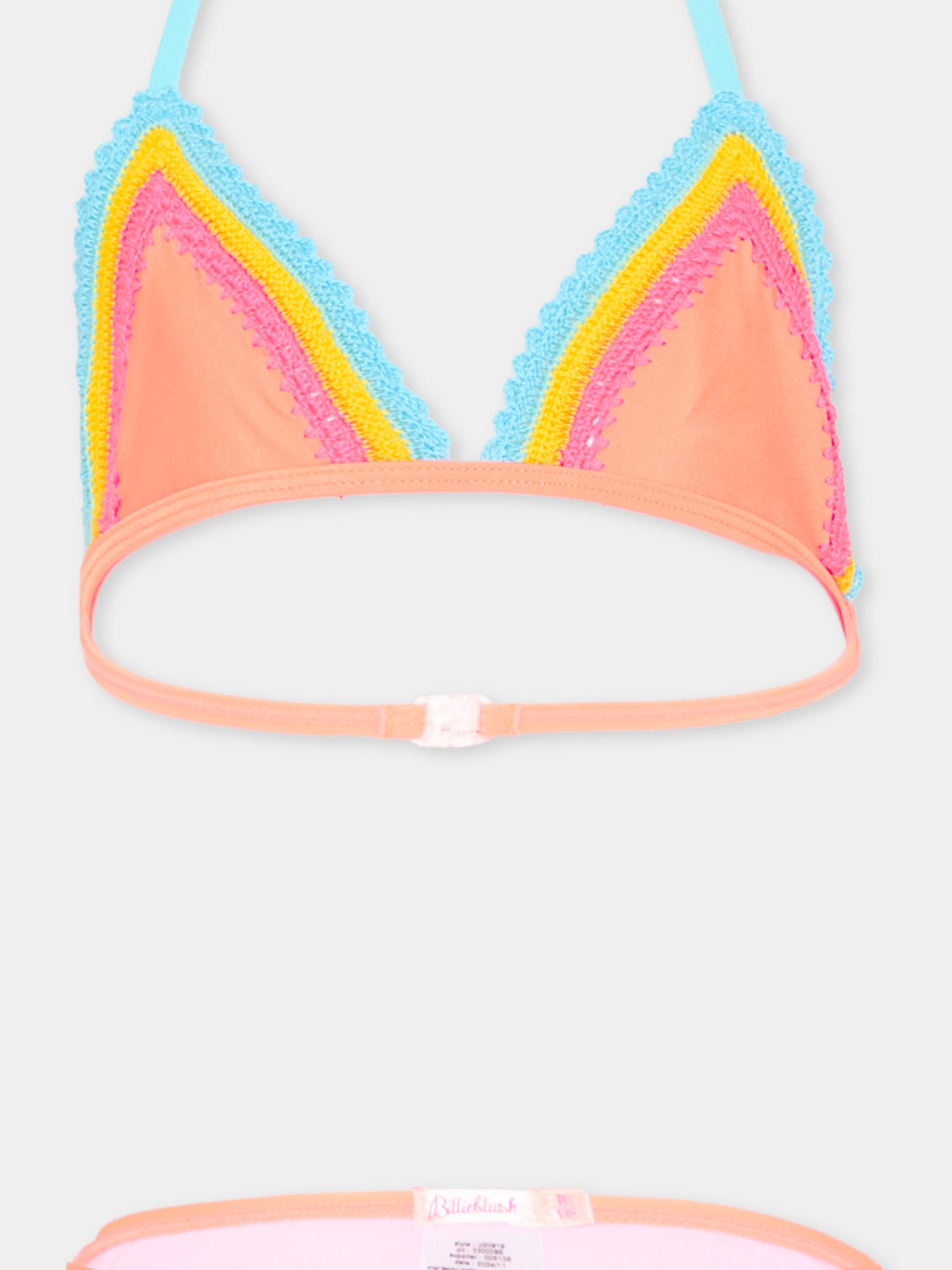 Slip e bikini arancione per bambina,Billieblush,U20919 41K