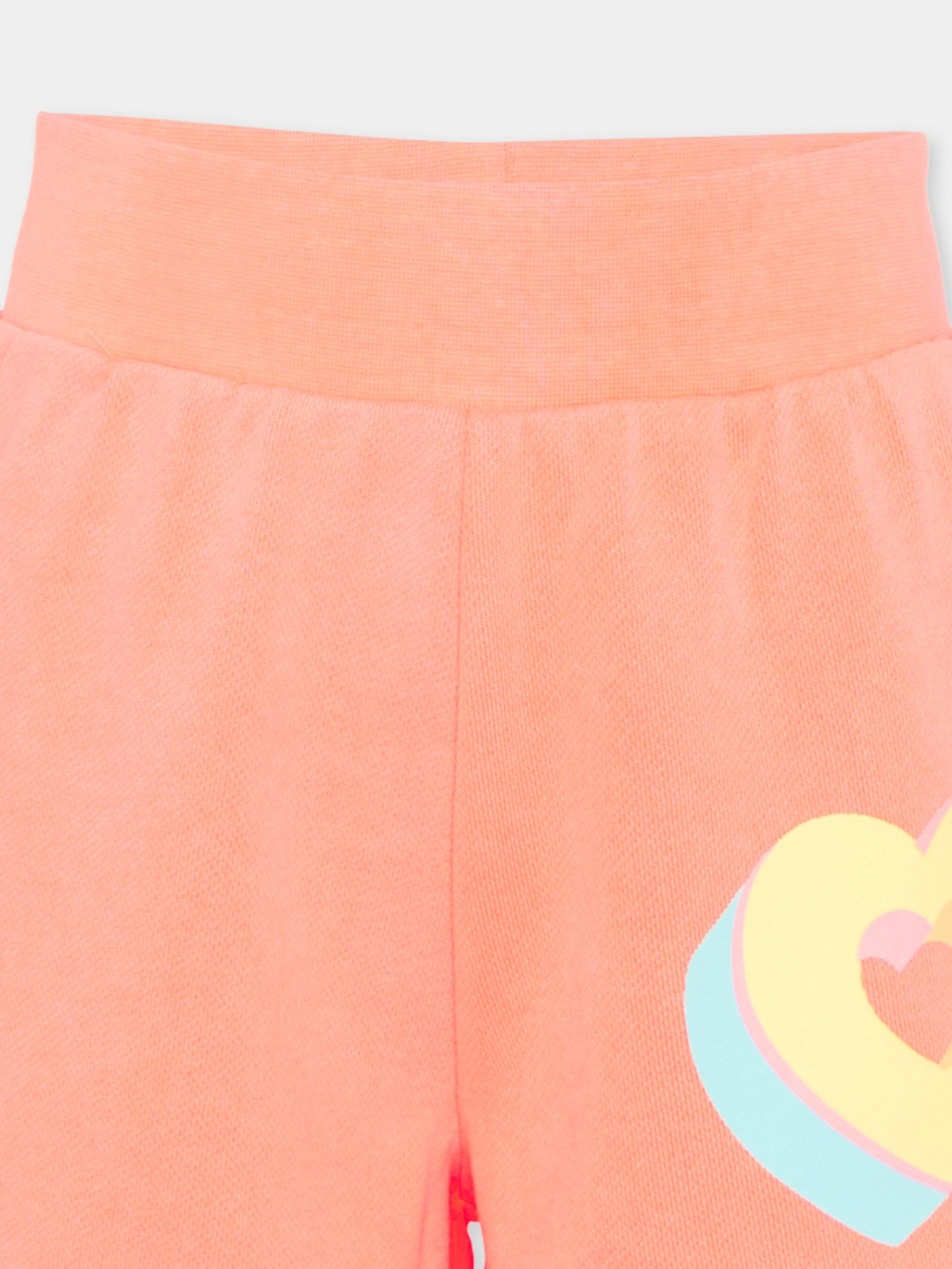 Shorts rosa per bambina con cuori,Billieblush,U21044 41D