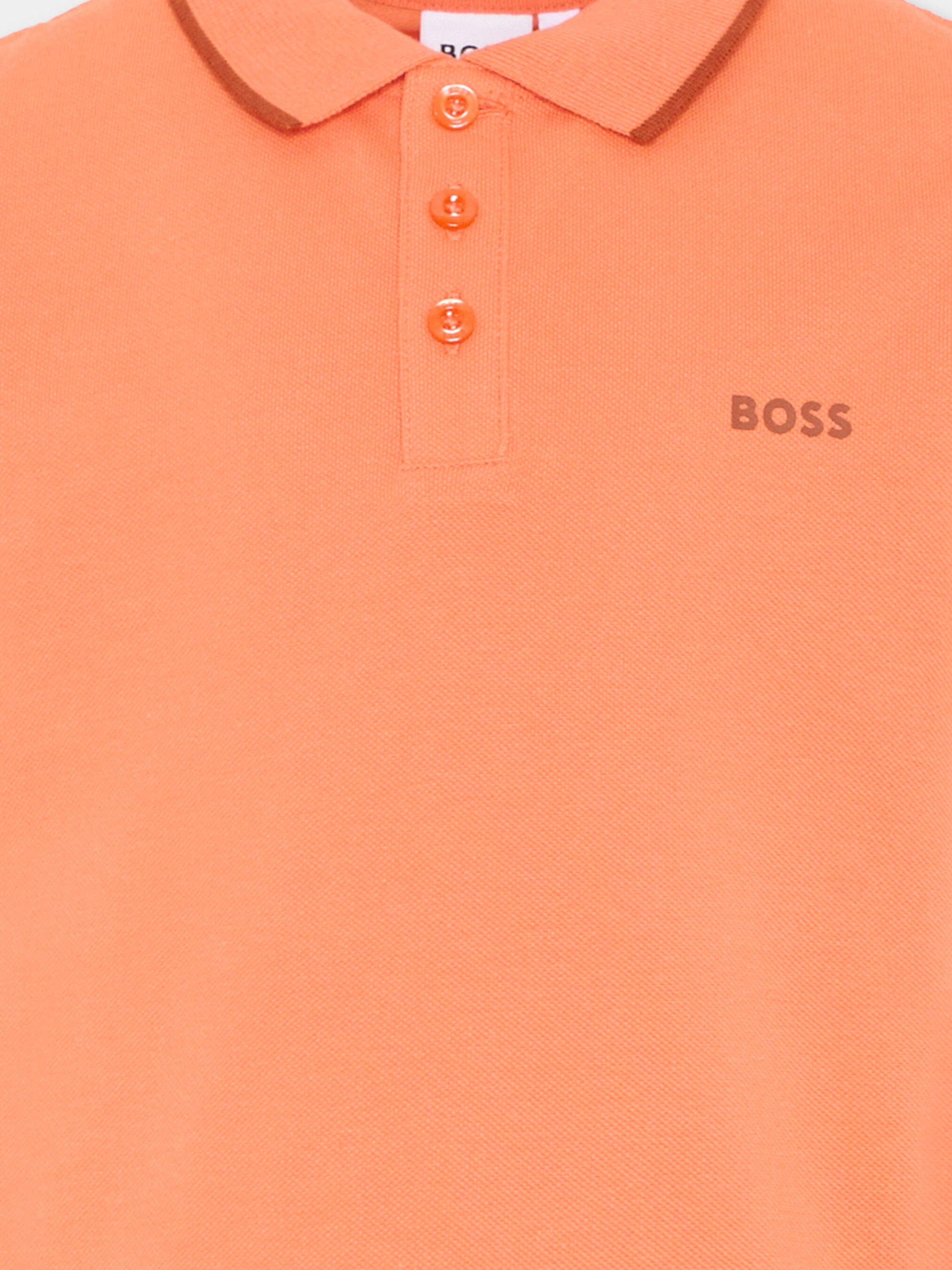 Polo rossa per bambino con logo,Boss,J52011 415
