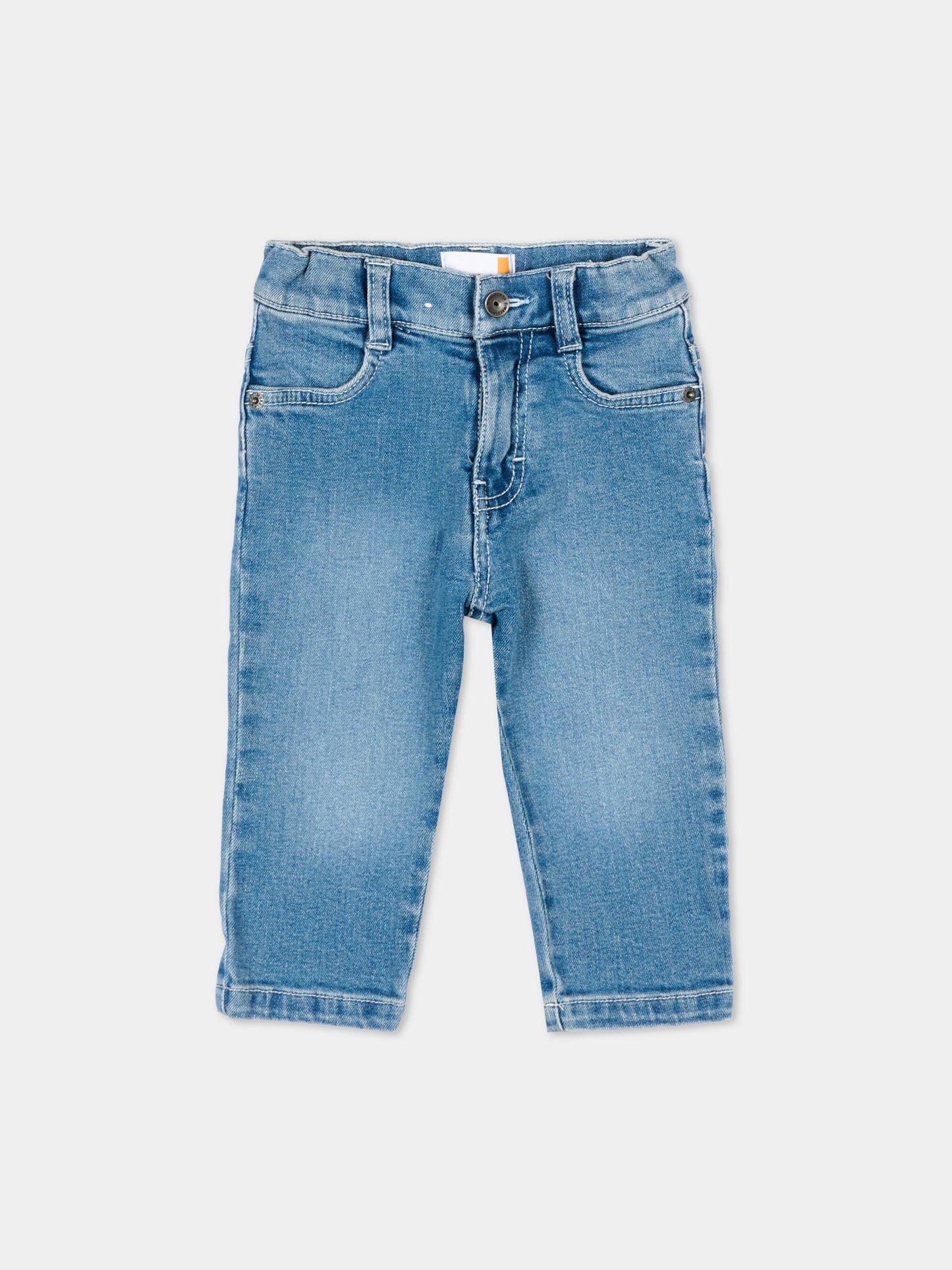 Jeans denim per neonato con Tree Logo,Timberland,T60496 Z18