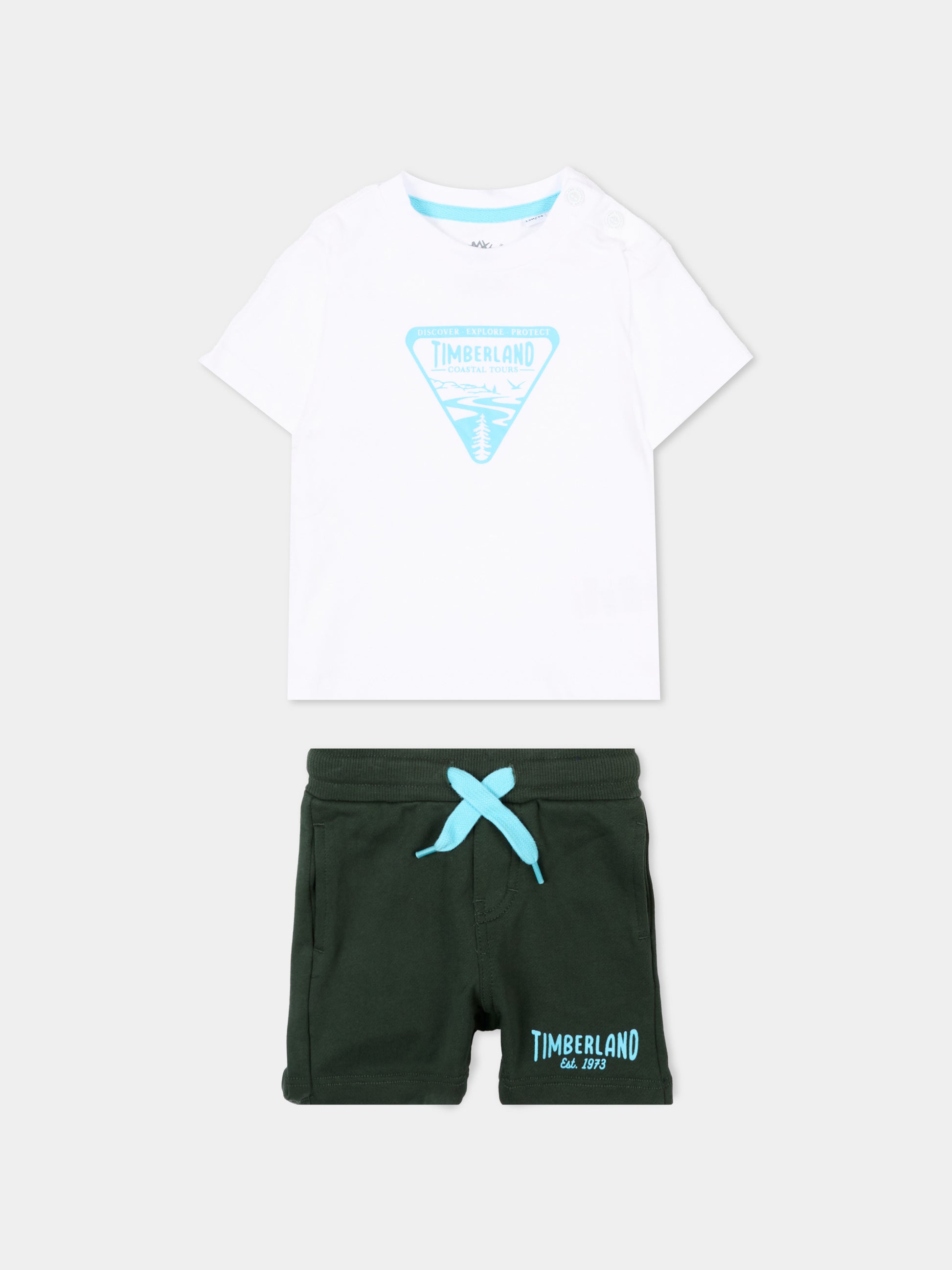 Completo sportivo verde per neonato,Timberland,T60503 72A