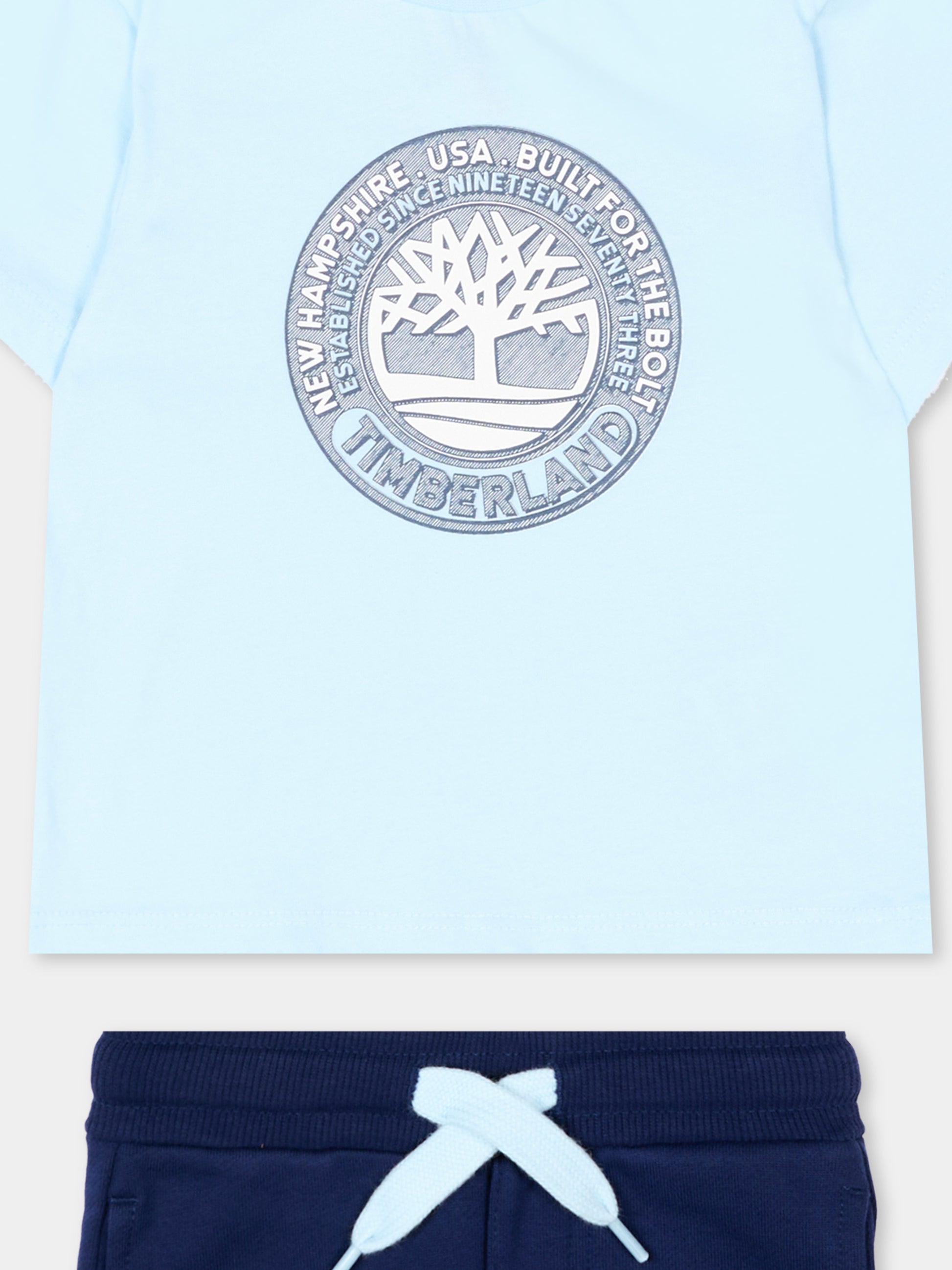 Completo sportivo blu per neonato logo,Timberland,T60503 84N