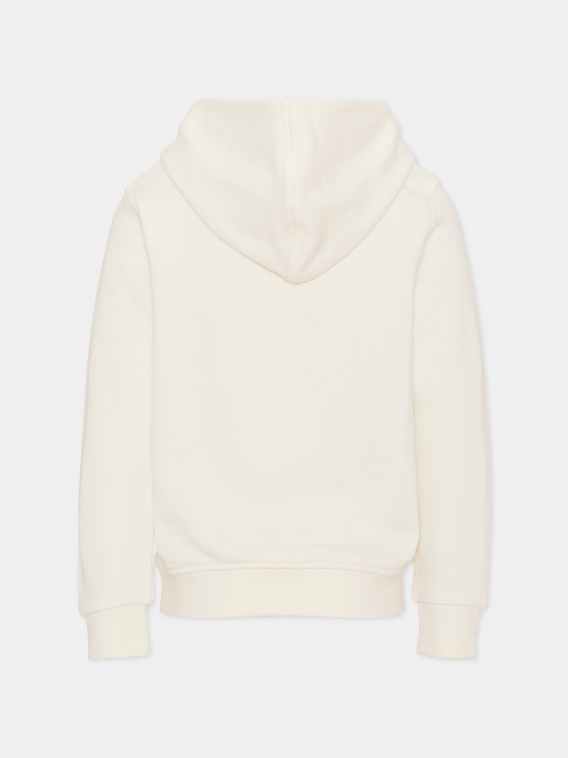 Felpa con cappuccio bianca per bambina con stampa,Just Cavalli Kids,JGA26058FE MARSHMAL. MARSHMALLOW