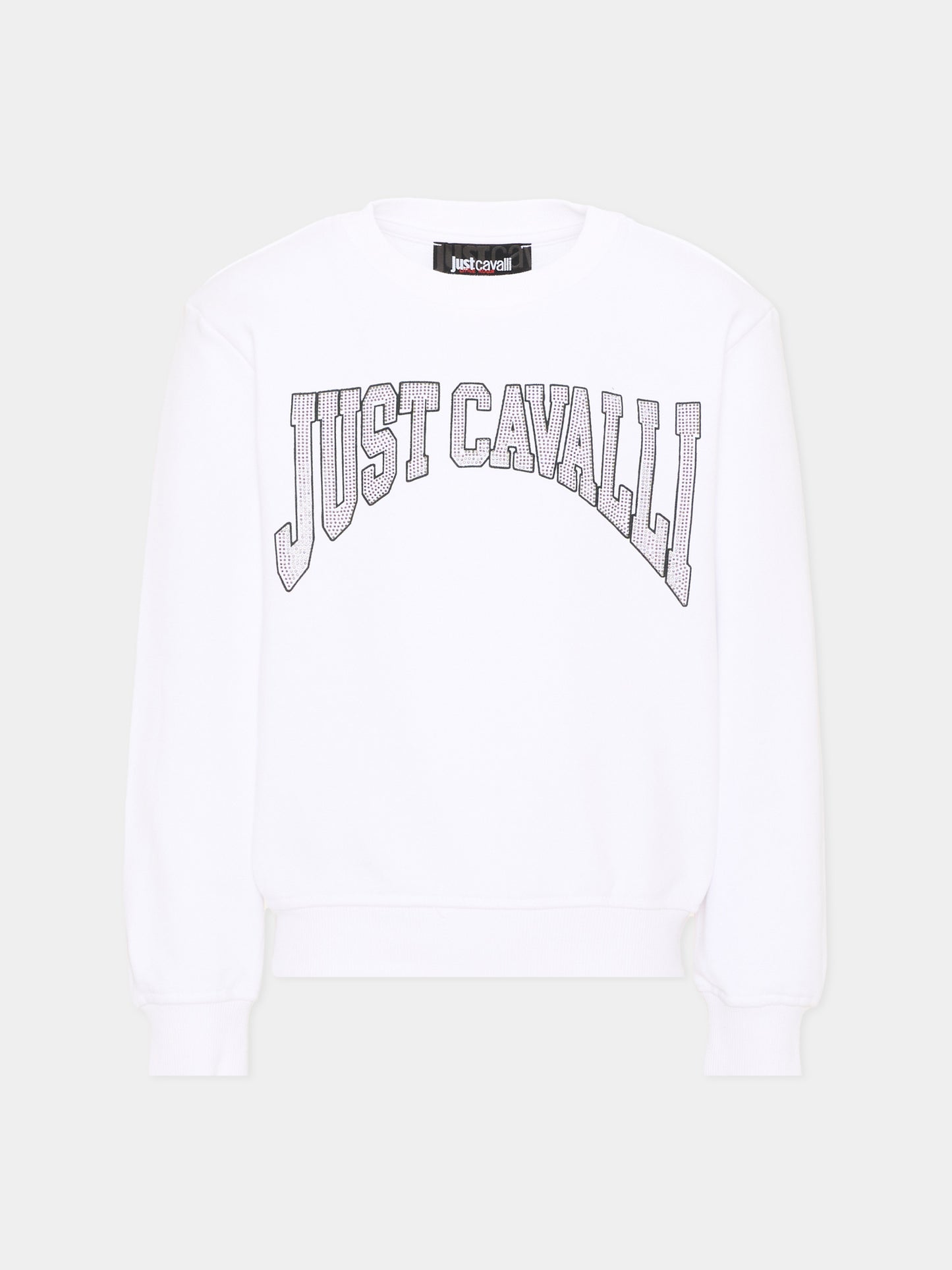 Felpa bianca per bambino con logo,Just Cavalli Kids,JBA26157FE WHITE WHITE