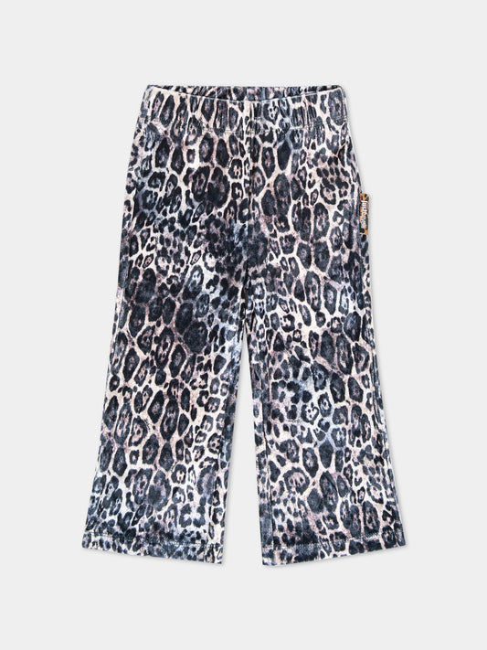Leggings multicolor per neonata leopardati,Just Cavalli Kids,JIA26086LE PANTER_BLK PANTER BLACK