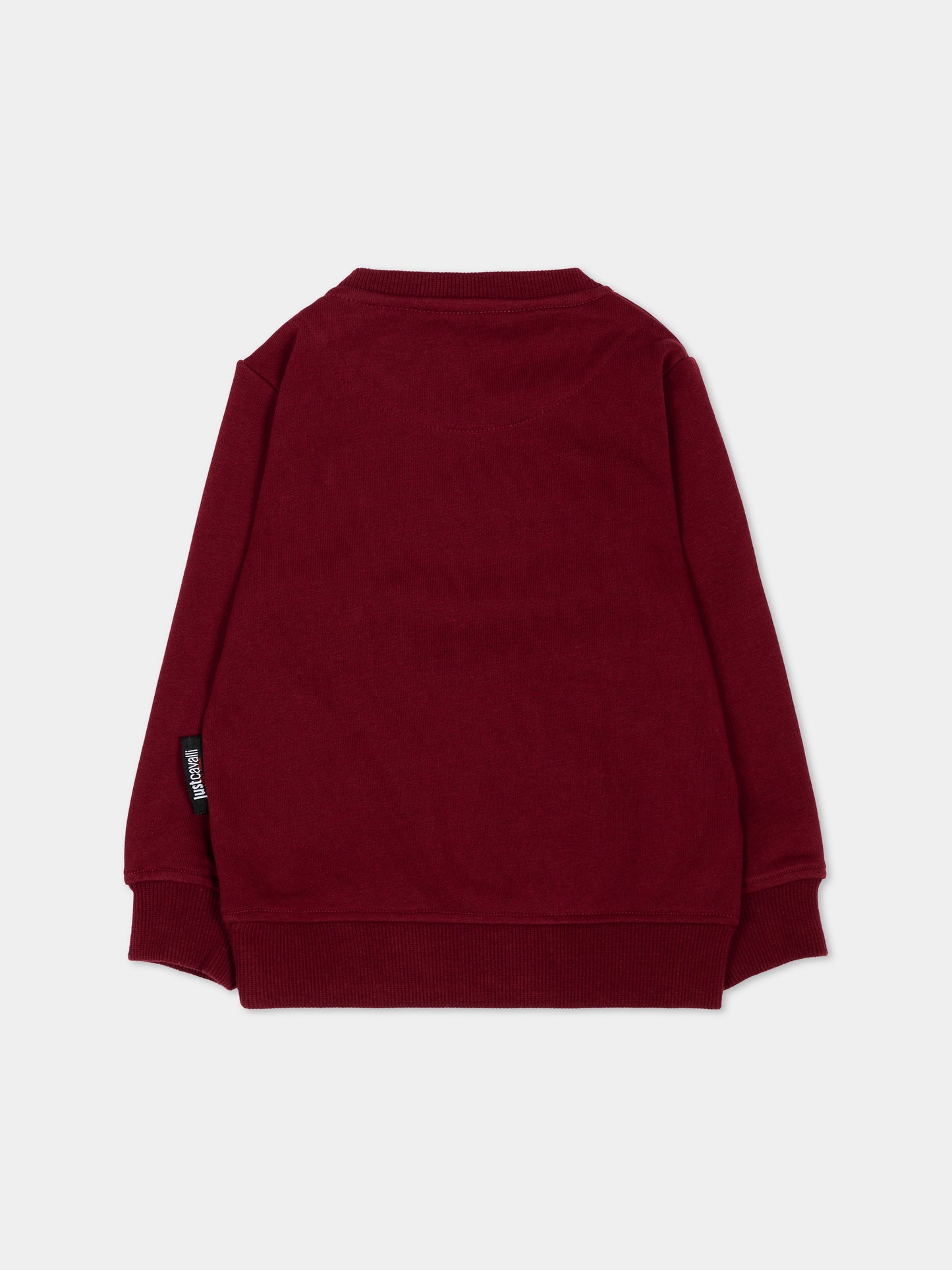 Felpa bordeaux per neonato con logo,Just Cavalli Kids,JIA26067FE BORDEAUX BORDEAUX