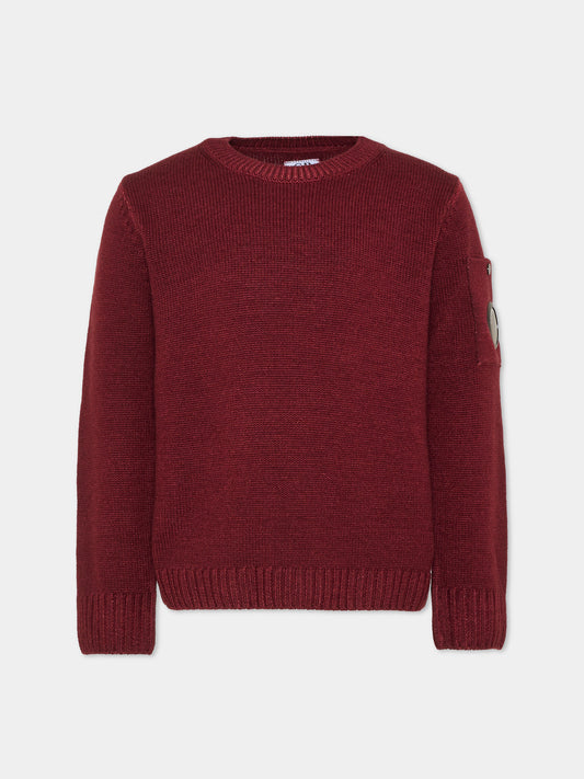 Maglione bordeaux per bambino con lente,C. P. Company,CNW00A LHC01 51686