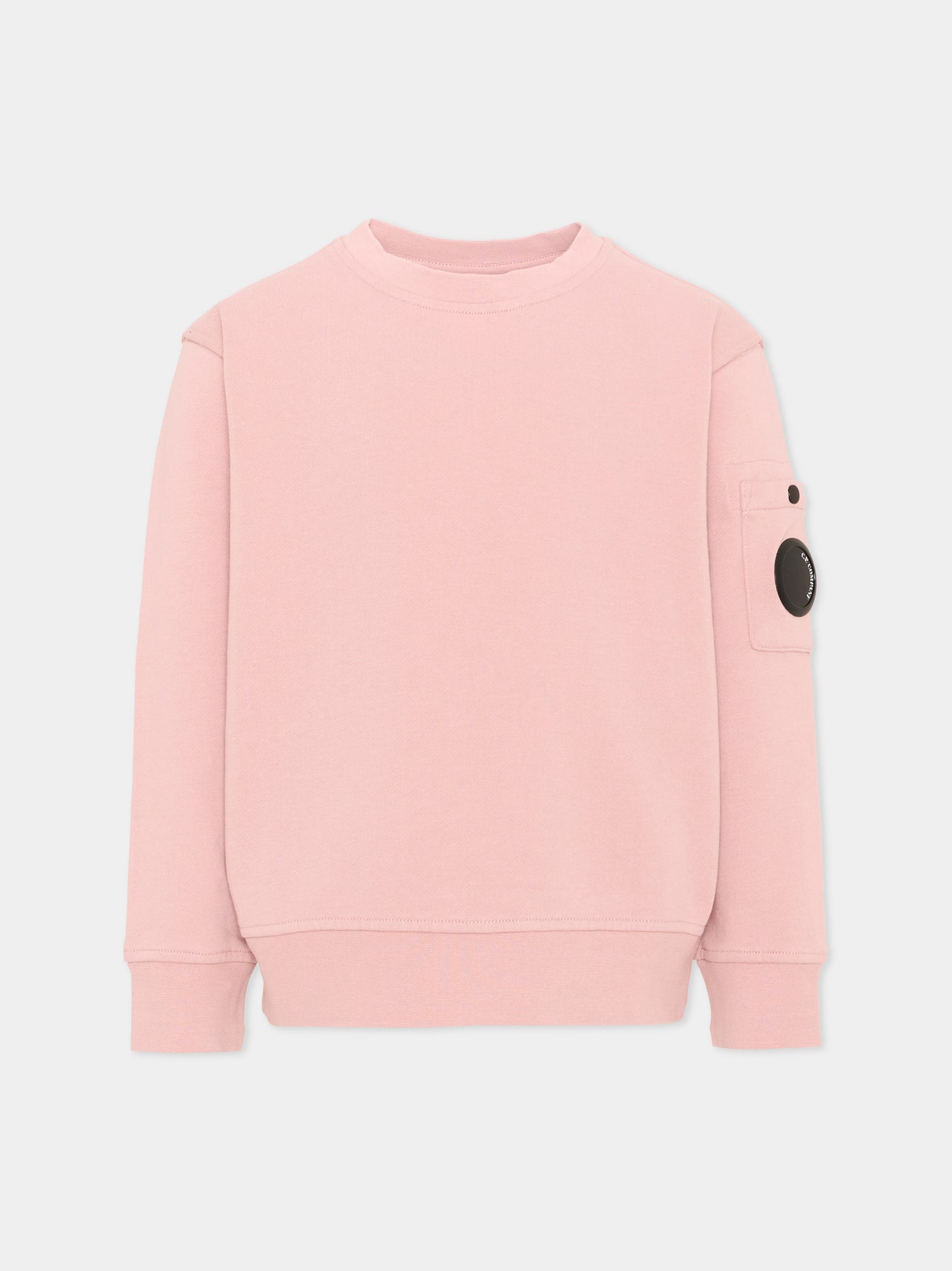 Felpa rosa per bambino con tasca,C. P. Company,COF00X LCA76 50504