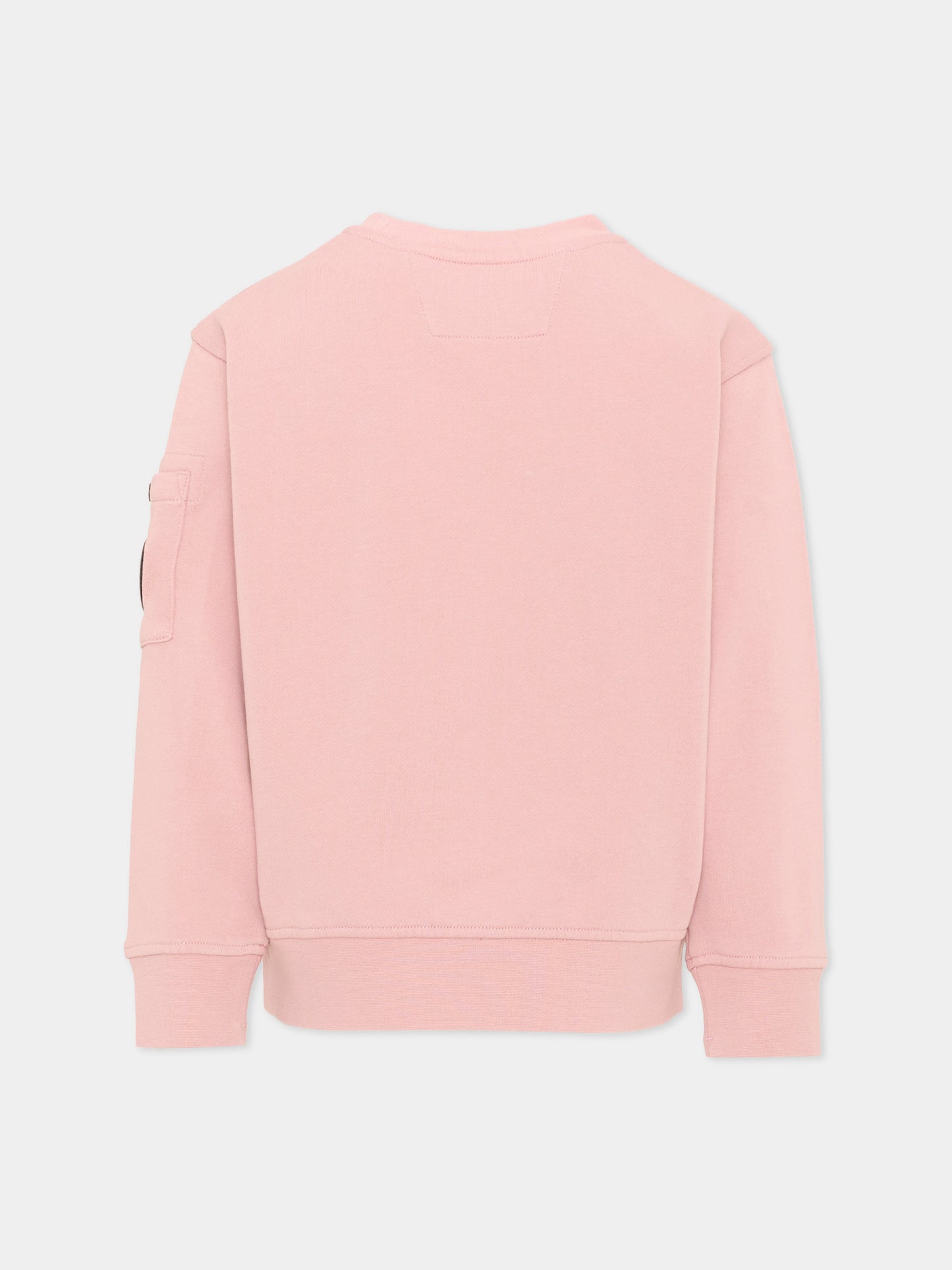 Felpa rosa per bambino con tasca,C. P. Company,COF00X LCA76 50504